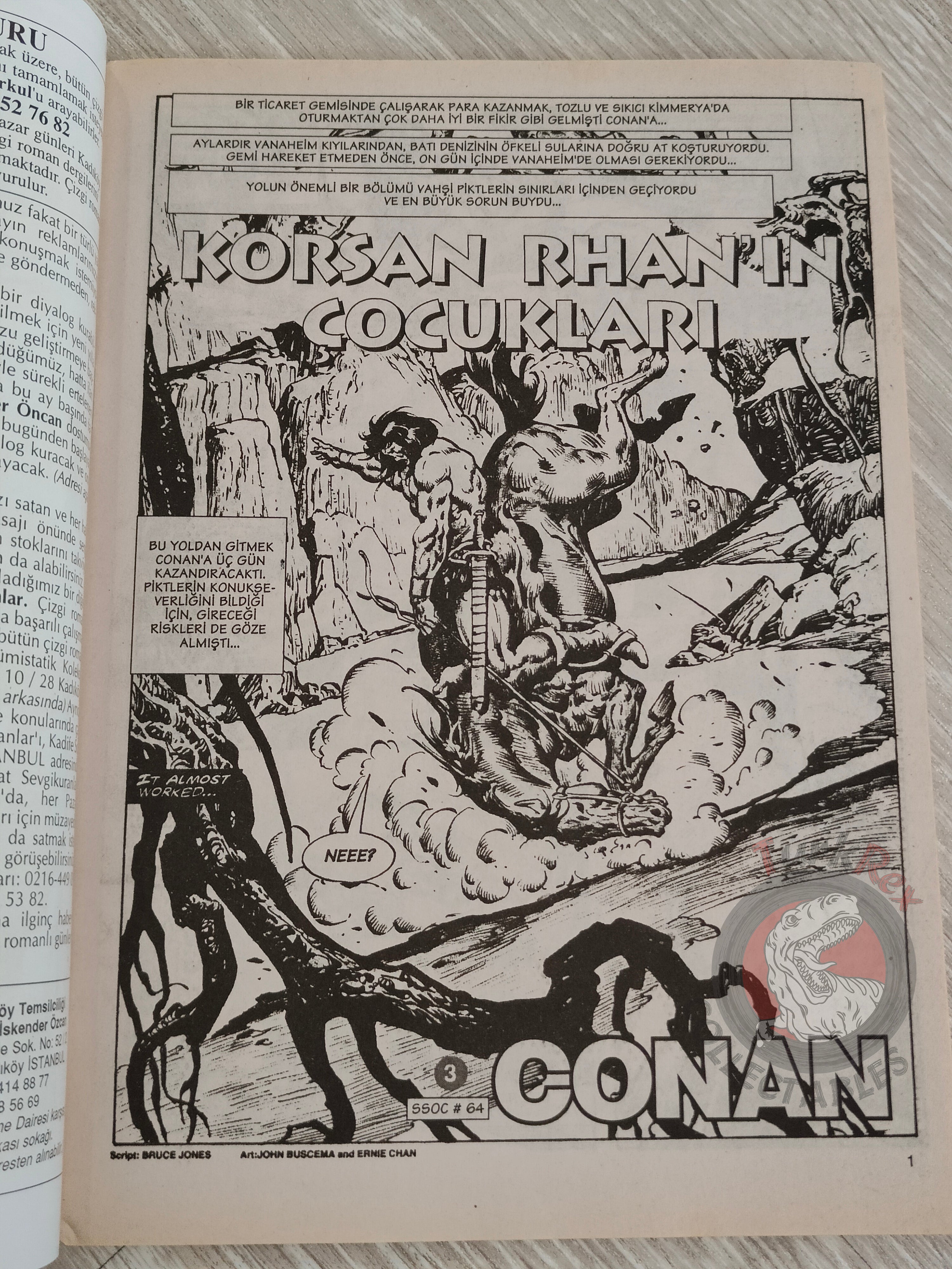 Conan #3 The Savage Sword of Conan #64 Turkish Comic Turkey The Barbarian #3