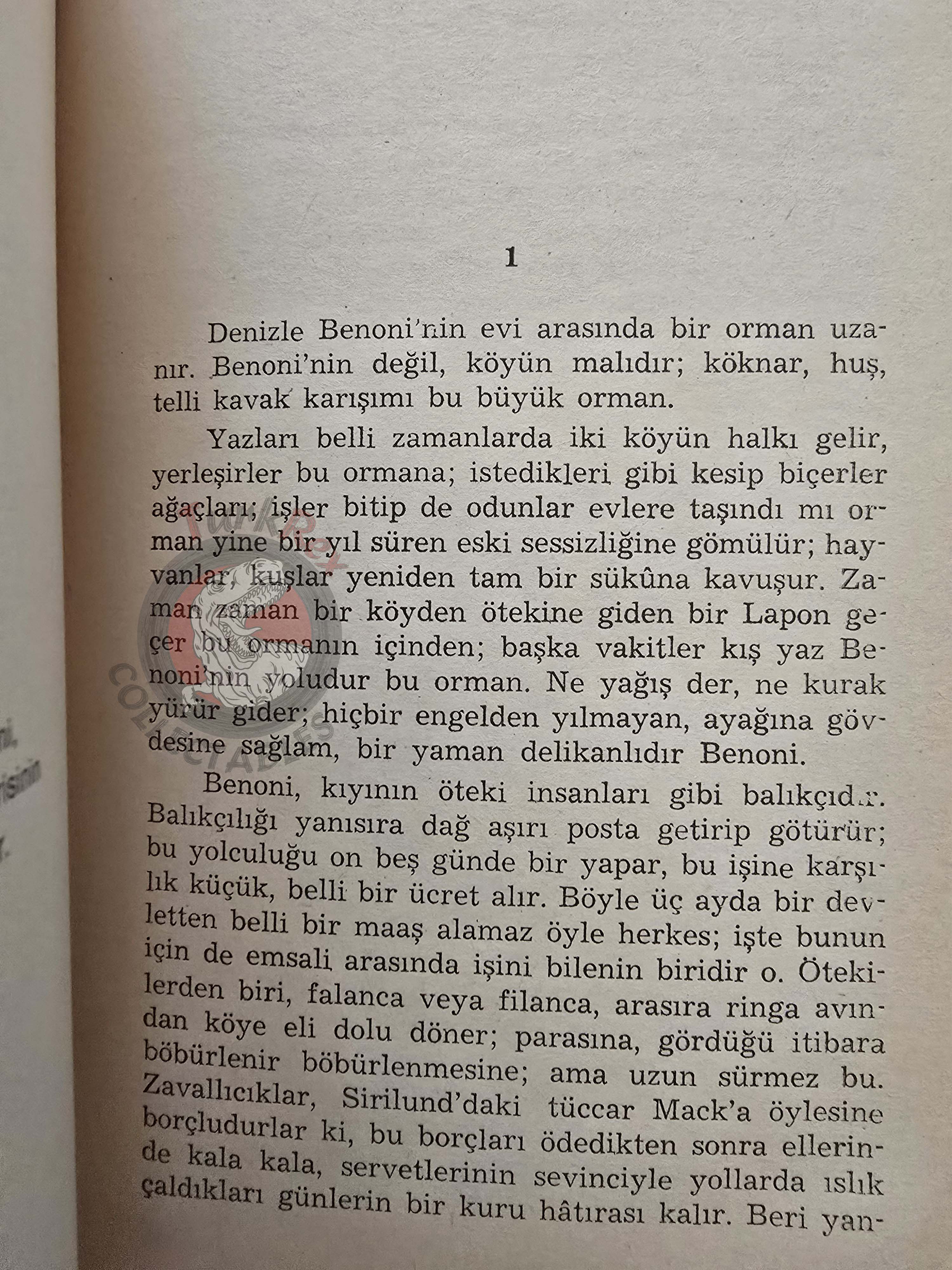 Knut Hamsun – Benoni 1980 Turkish Book Turkey