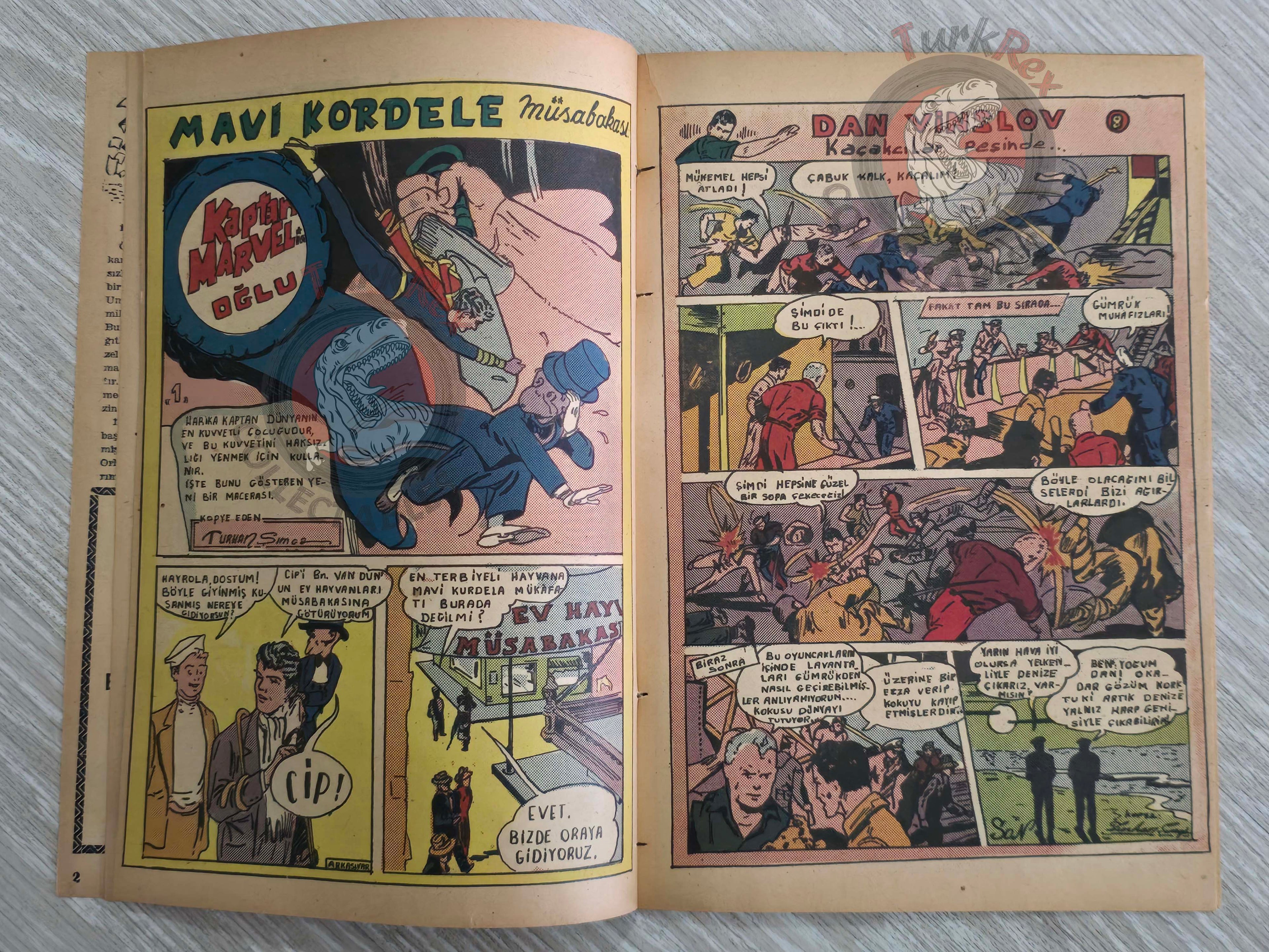 Çocuk Alemi #37 Captain Marvel Jr 1947 Don Winslow of the Navy Turkish Comic Turkey