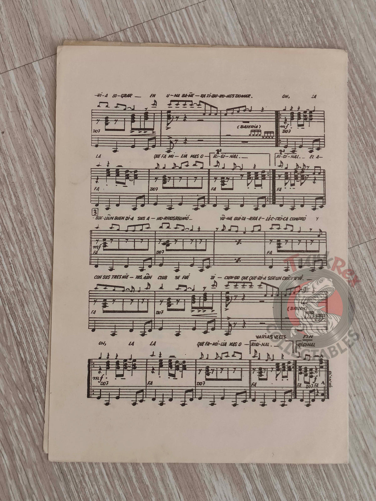 Shawn Elliott – Shame and Scandal in the Family Turkish Vintage Musical Notes Sheet Turkey