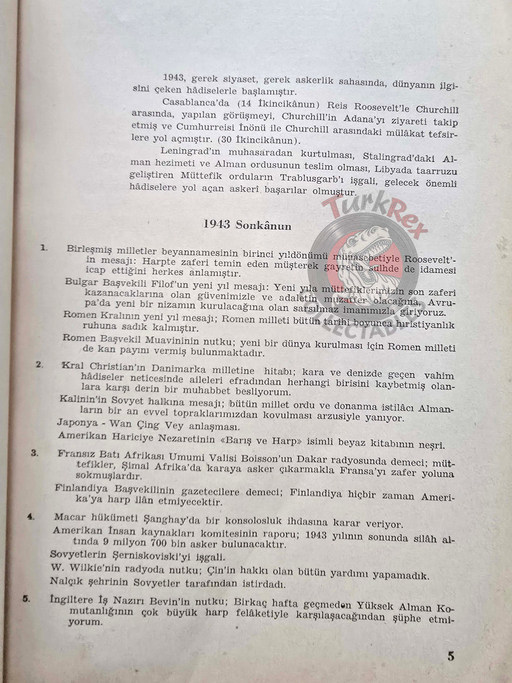 Chronology of the Second World War Vol 3 1944 Turkish Book Turkey WW2