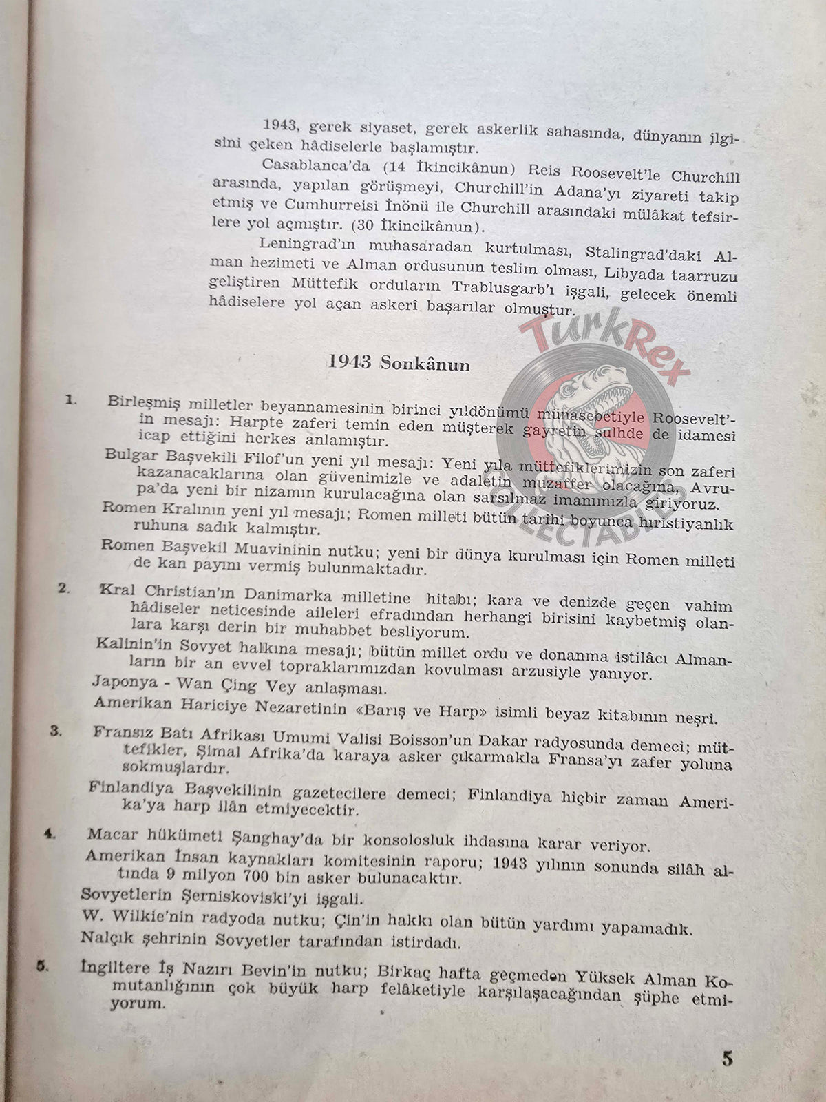 Chronology of the Second World War Vol 3 1944 Turkish Book Turkey WW2