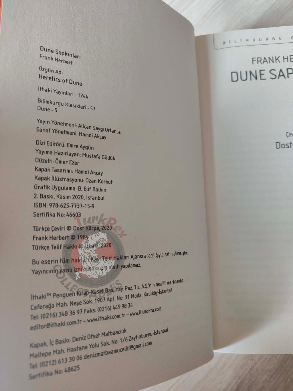 Frank Herbert – Heretics of Dune Turkish Book Turkey Dune Series