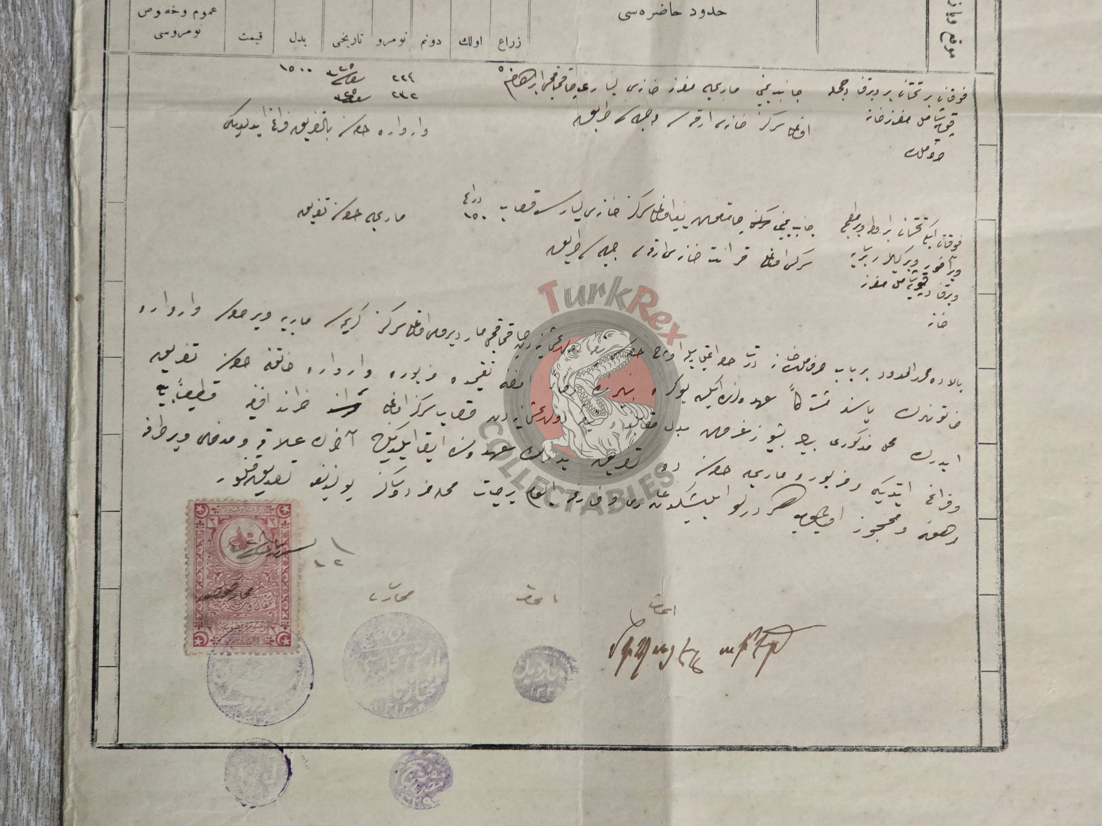 Ottoman 1912 Land Deed House in Manisa Kırkağaç Armenian Quarter Title Deed Armenia