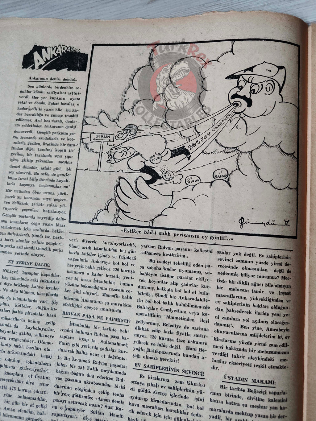 Amcabey 1944 Humor Magazine Turkish Turkey Germany Front Italy Balkans WW2 era