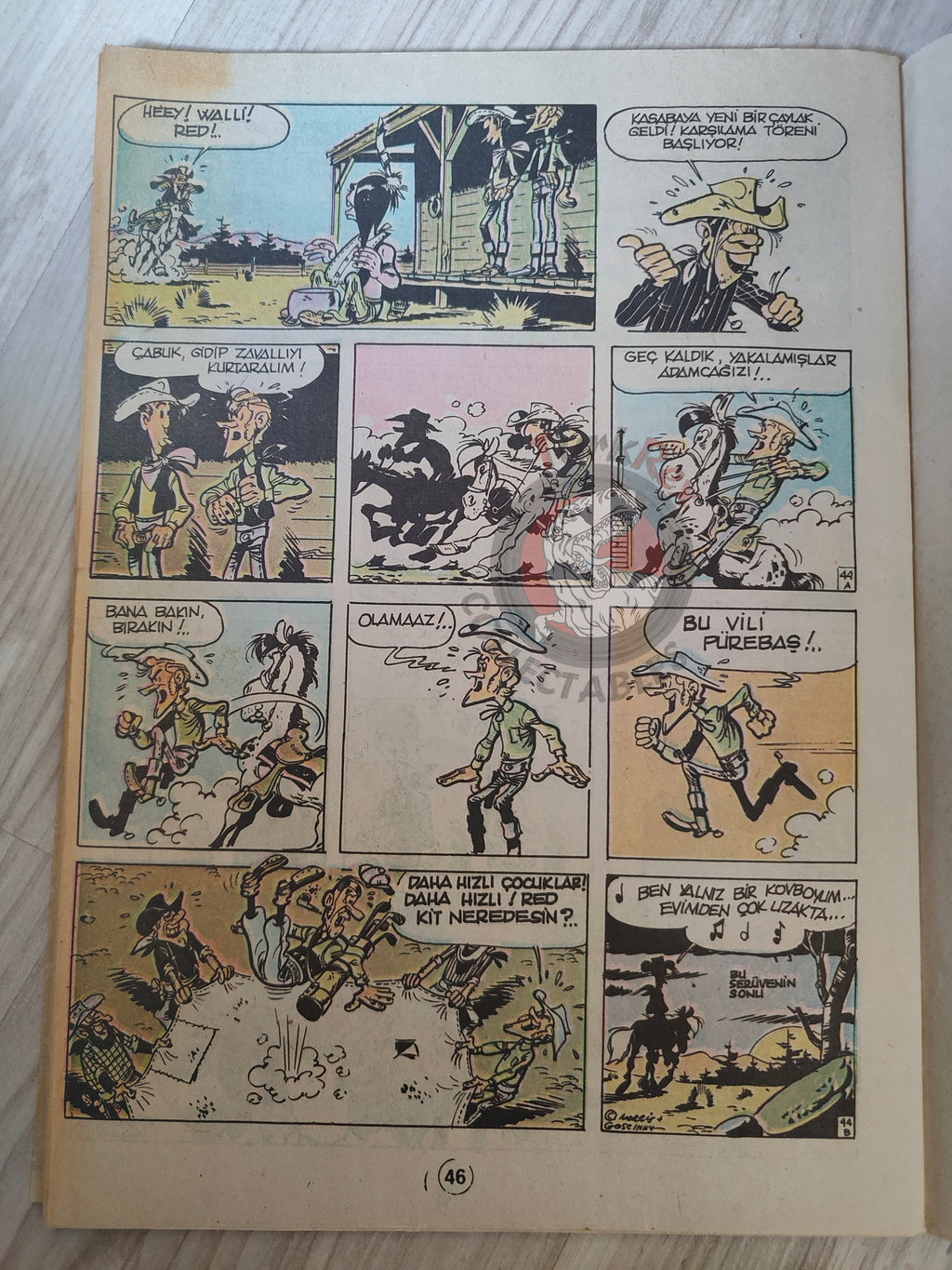 Lucky Luke - Le Pied-tendre  1990s Turkish Comic Turkey
