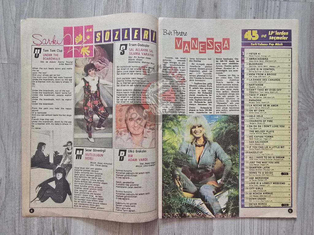 Hey Music World 1982 John Lennon Turkish Mag Turkey Beatles Steve Miller Band Hagar the Horrible Vanessa