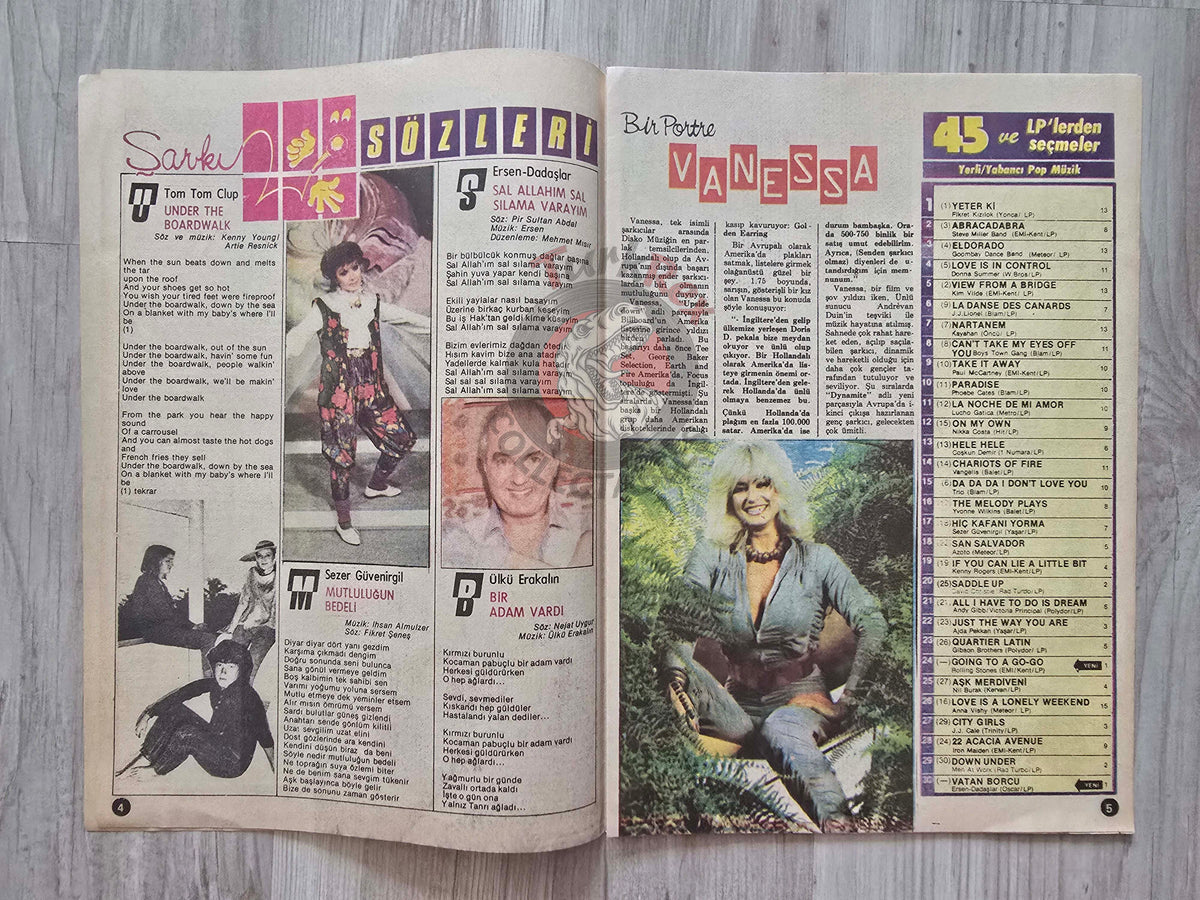 Hey Music World 1982 John Lennon Turkish Mag Turkey Beatles Steve Miller Band Hagar the Horrible Vanessa