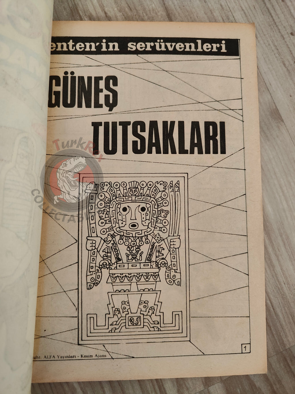 Tintin –  Prisoners of the Sun 1980s Turkish Edition Comic Turkey part 1