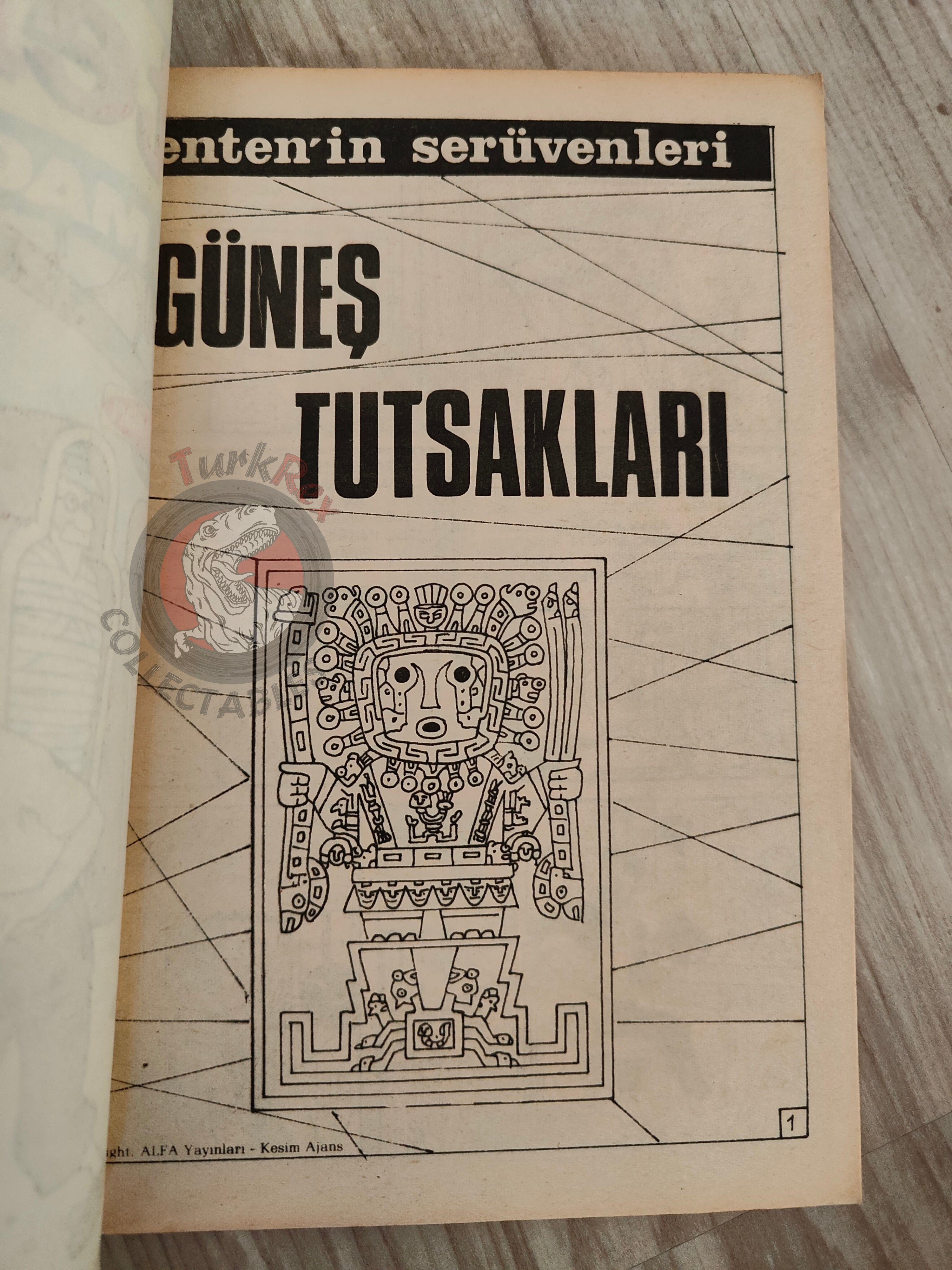 Tintin –  Prisoners of the Sun 1980s Turkish Edition Comic Turkey part 1