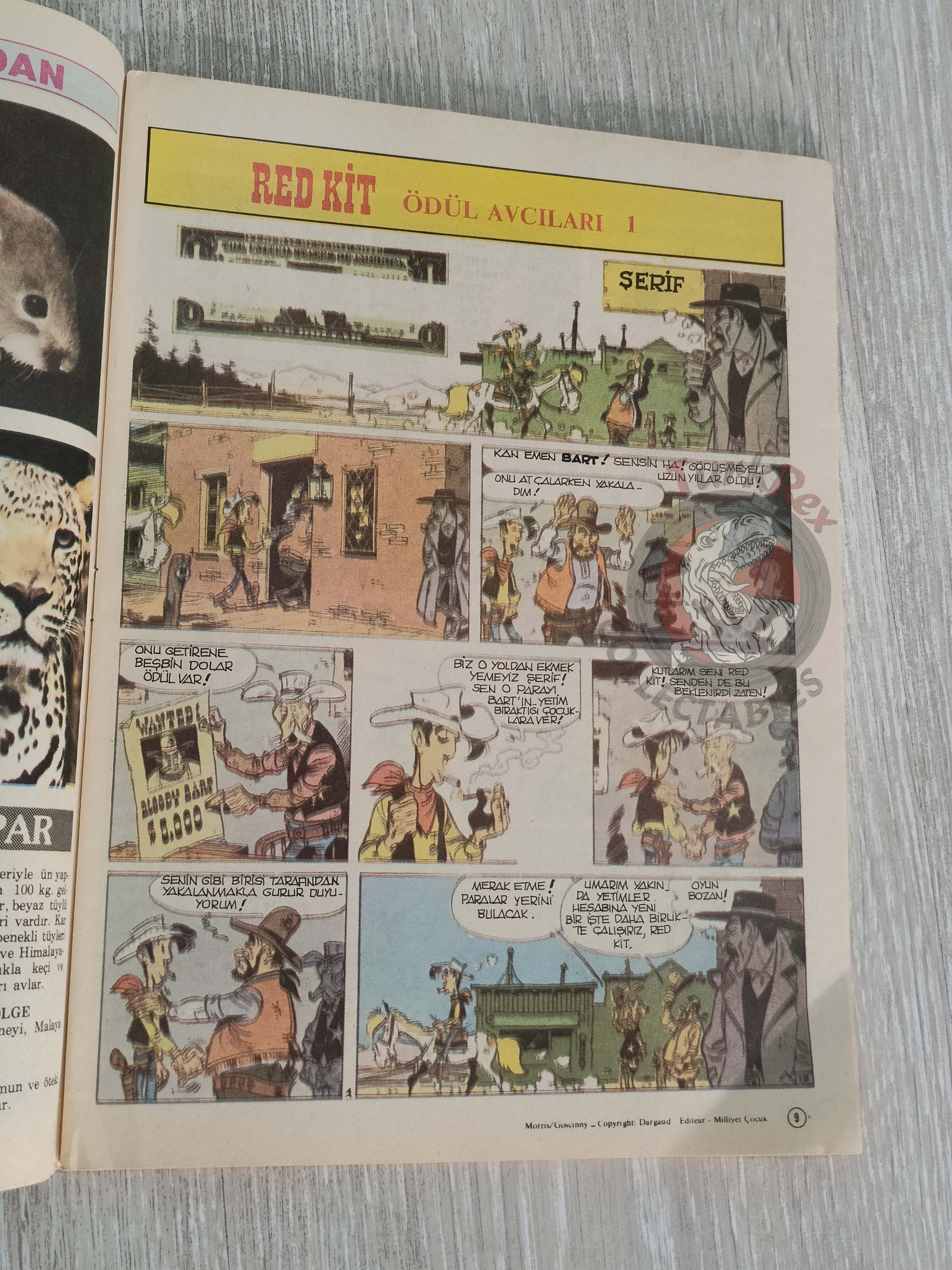 Milliyet Çocuk #9 1984 Turkish Comic Turkey Alice In Wonderland l'étalon noir Bob Morane Lucky Luke