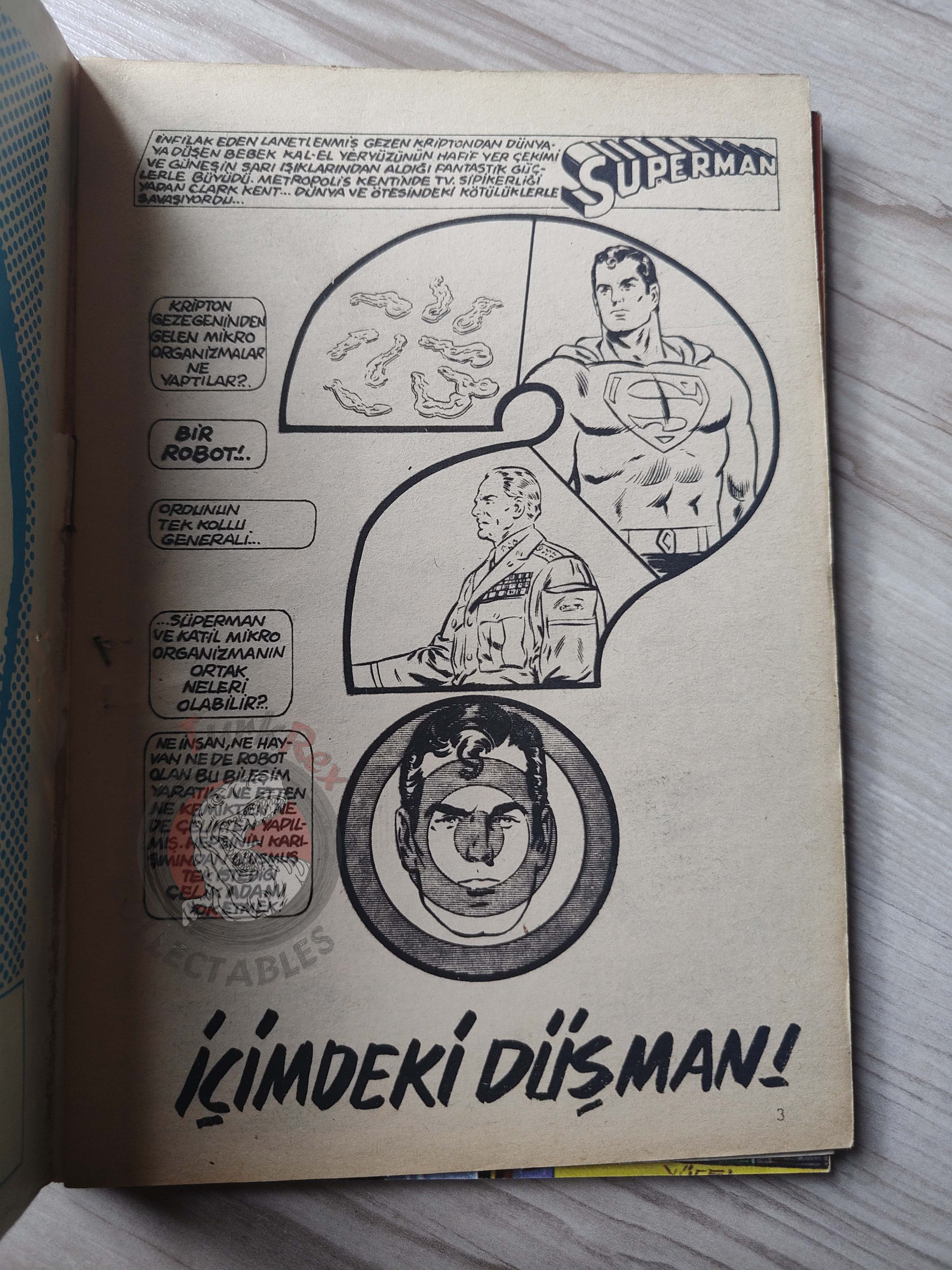Superman Vol #3 1980s Turkish Comic Turkey #329 #331 #332 Superboy #232