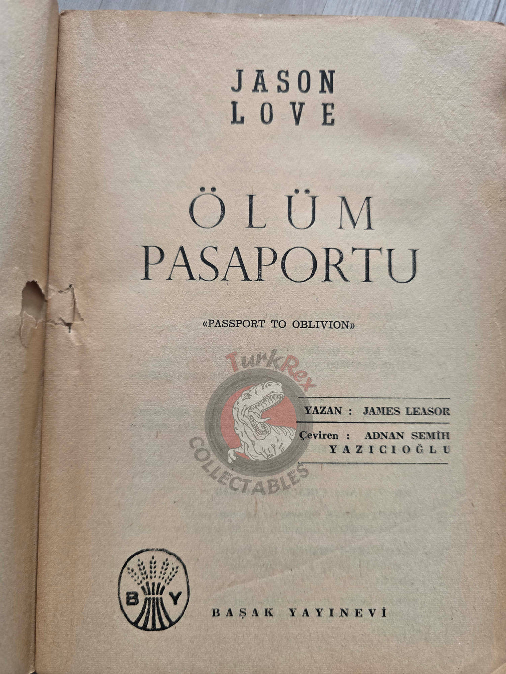 James Leasor – Passport to Oblivion 1965 1st Turkish Book Turkey Jason Love