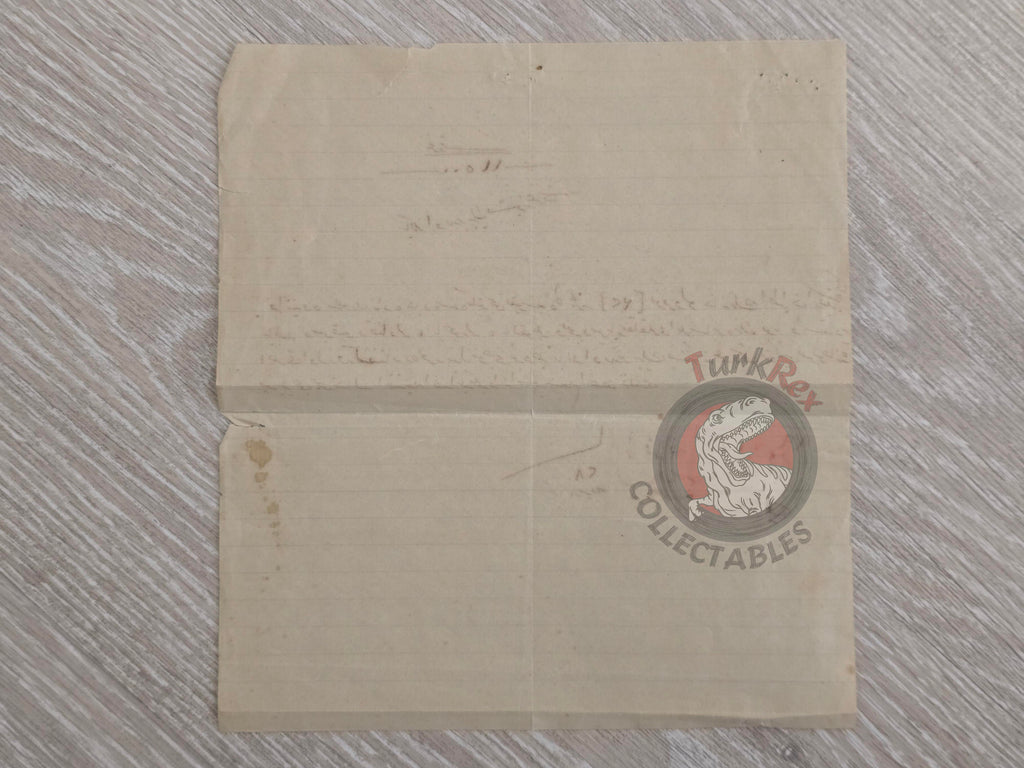 Ottoman 1926 Payment Receipt for Painting and Repair Work İzmir Lesbos Greece Watermark