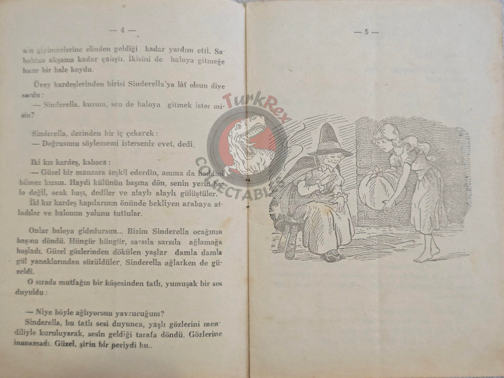 Grimm Brothers – Cinderella 1958 Turkish Book Turkey Illustrated
