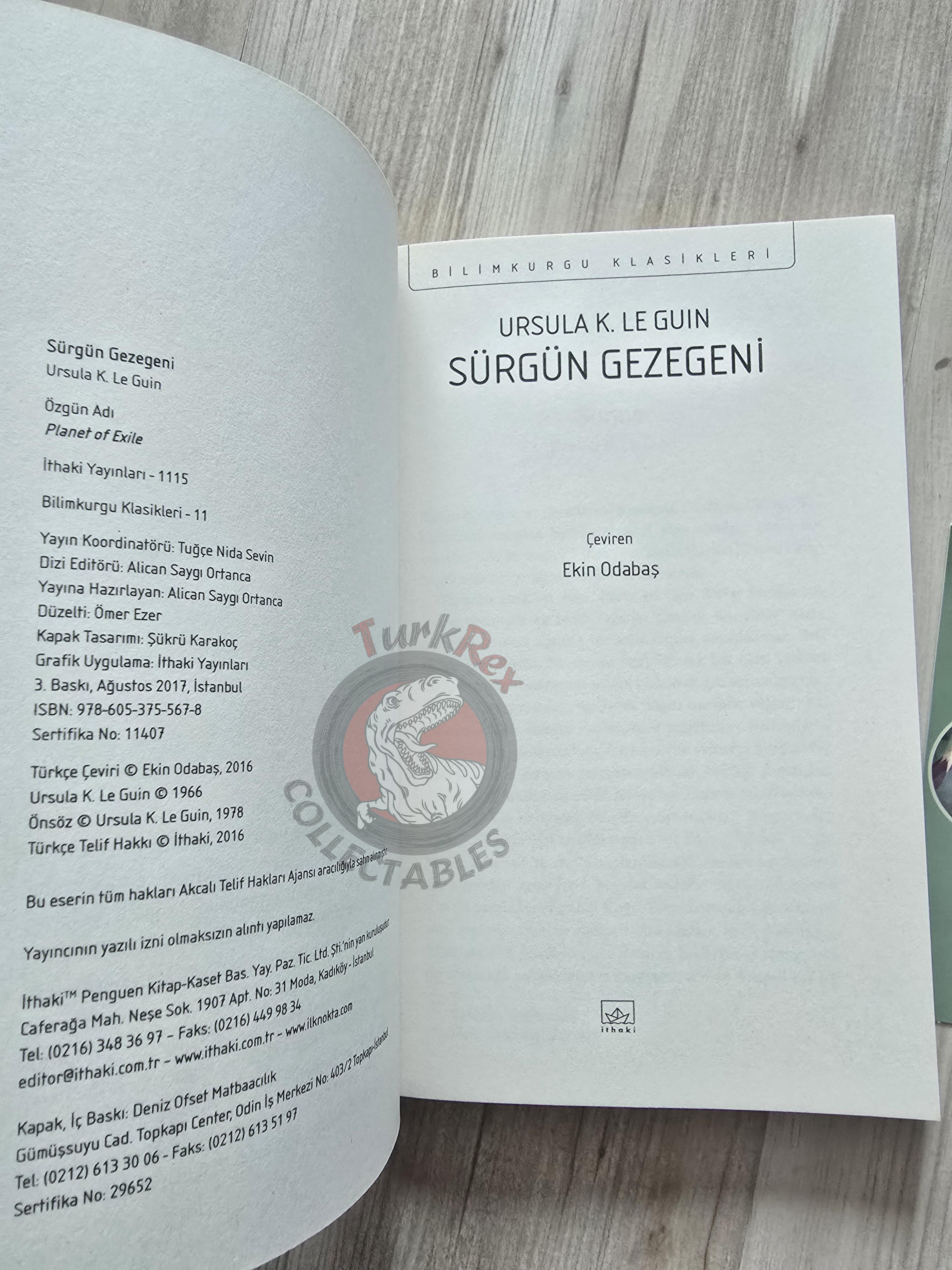 Ursula K. Le Guin – Planet of Exile 2017 Turkish Book Turkey