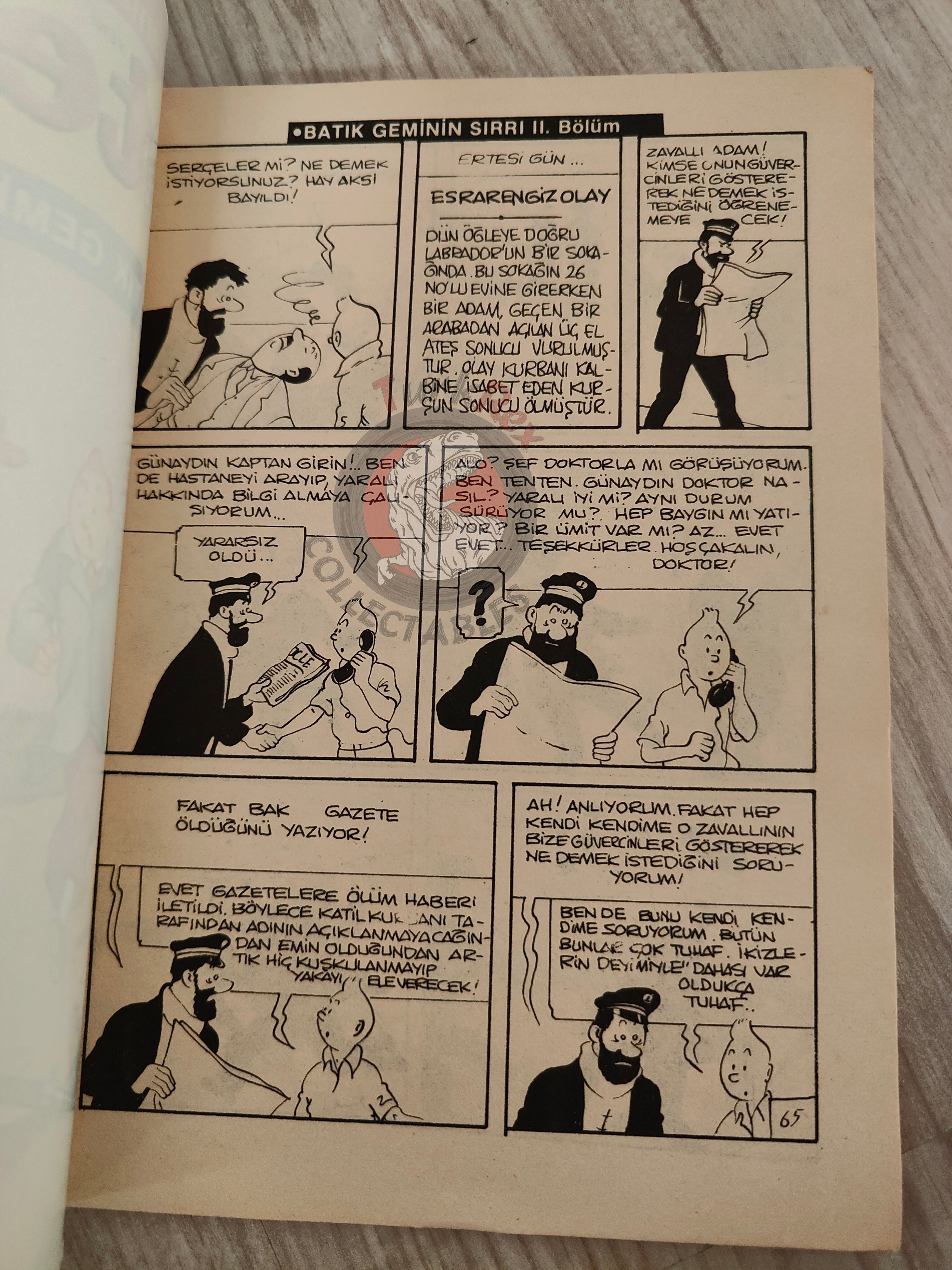 Tintin –  The Secret of the Unicorn 1980s Turkish Edition Comic Turkey