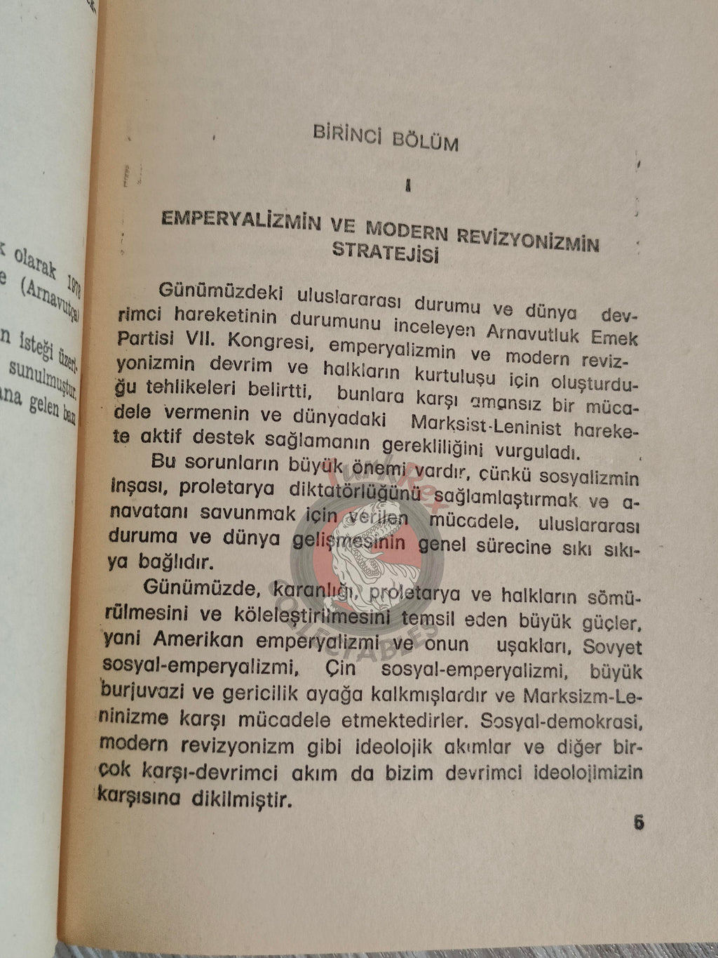 Enver Hoxha – Imperialism and the Revolution 1979 1st Turkish Book Turkey Albania