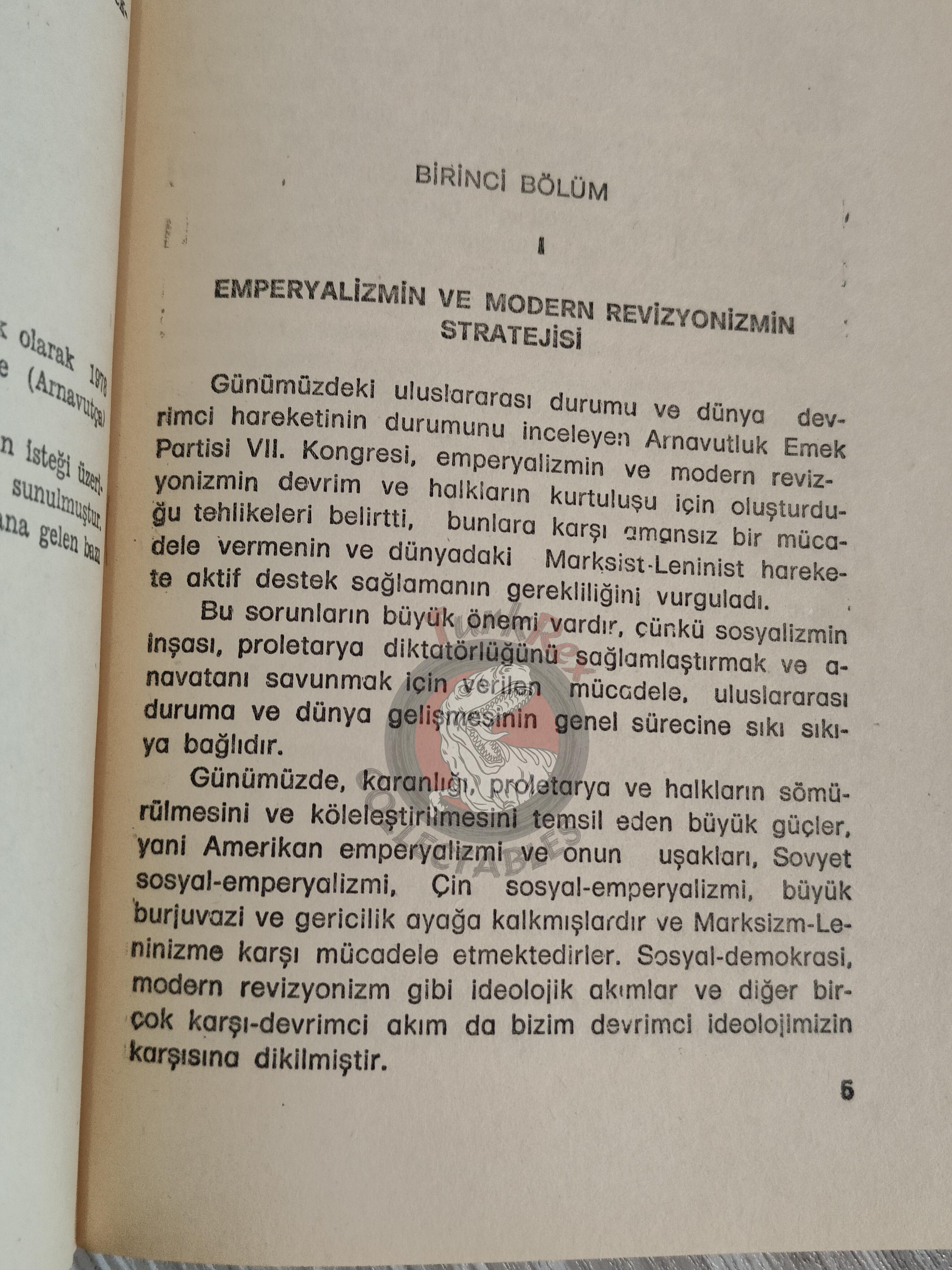 Enver Hoxha – Imperialism and the Revolution 1979 1st Turkish Book Turkey Albania