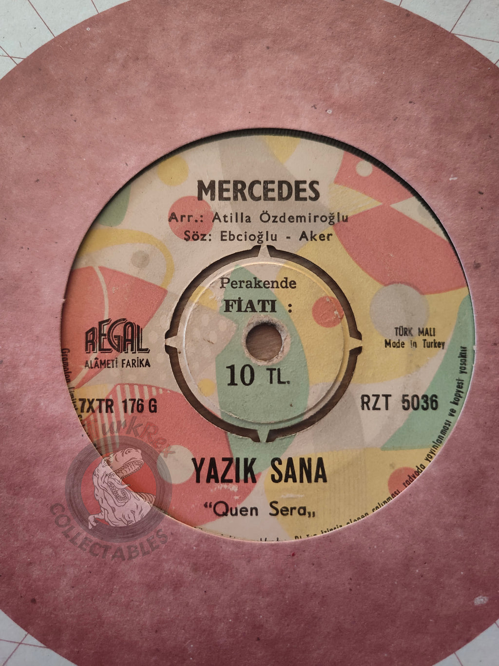 Mercedes – Yazık Sana ''Quen Sera'' 7" Turkish Pressing Vinyl Turkey Edition