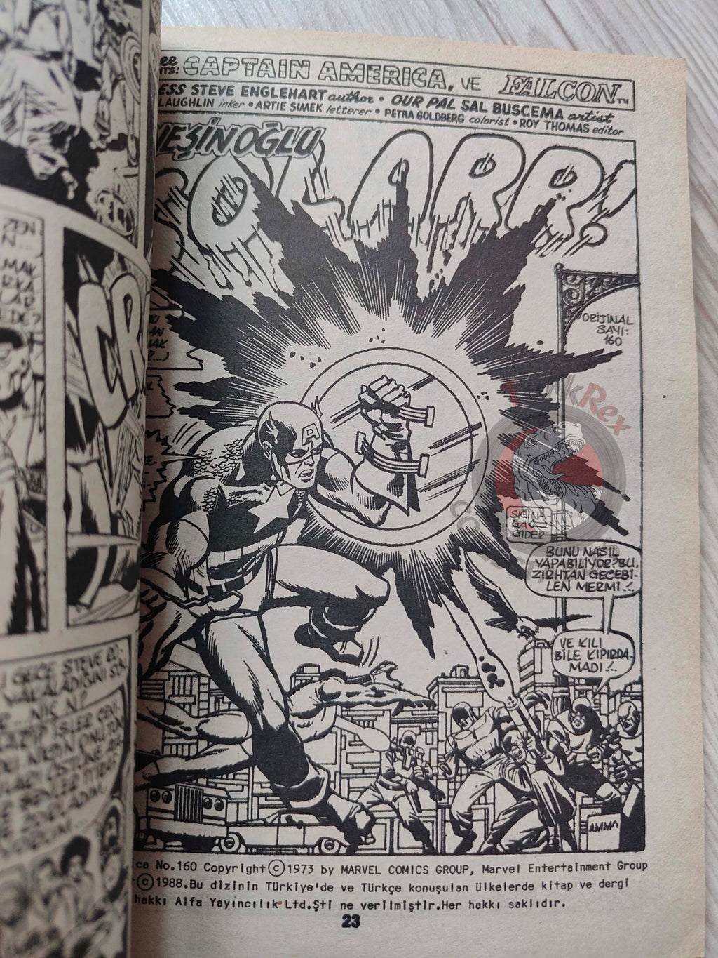 Captain America – Issue #2 1988 Turkish Comic Turkey #159 #160 #161 #162
