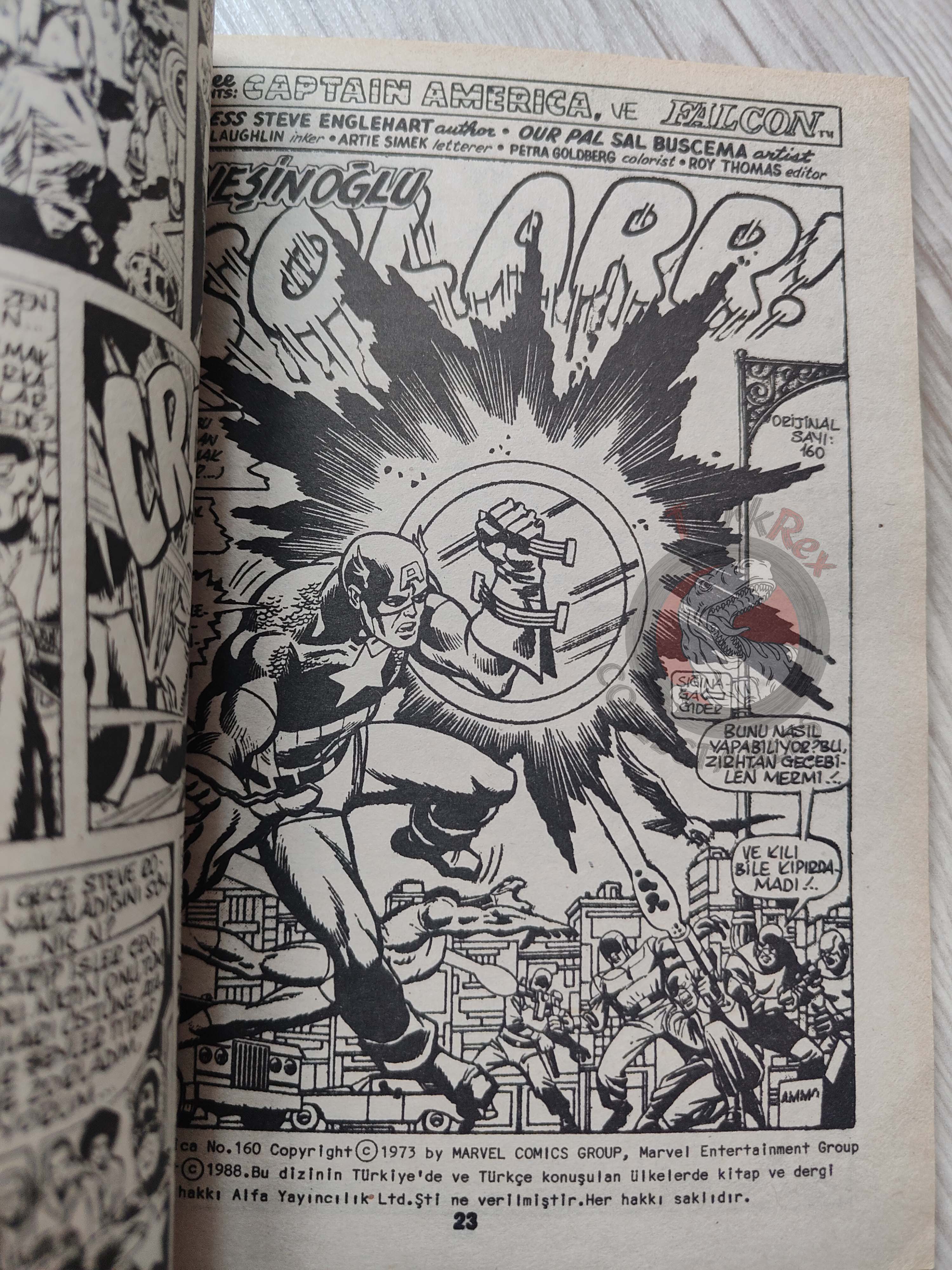 Captain America – Issue #2 1988 Turkish Comic Turkey #159 #160 #161 #162