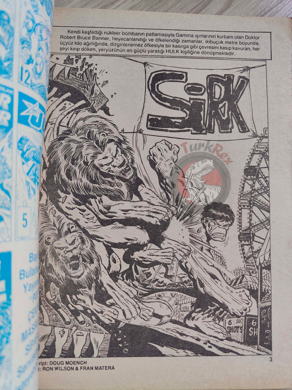 Hulk #11 1988 Turkish Comic Turkey cover Rampaging Magazine #1 #138