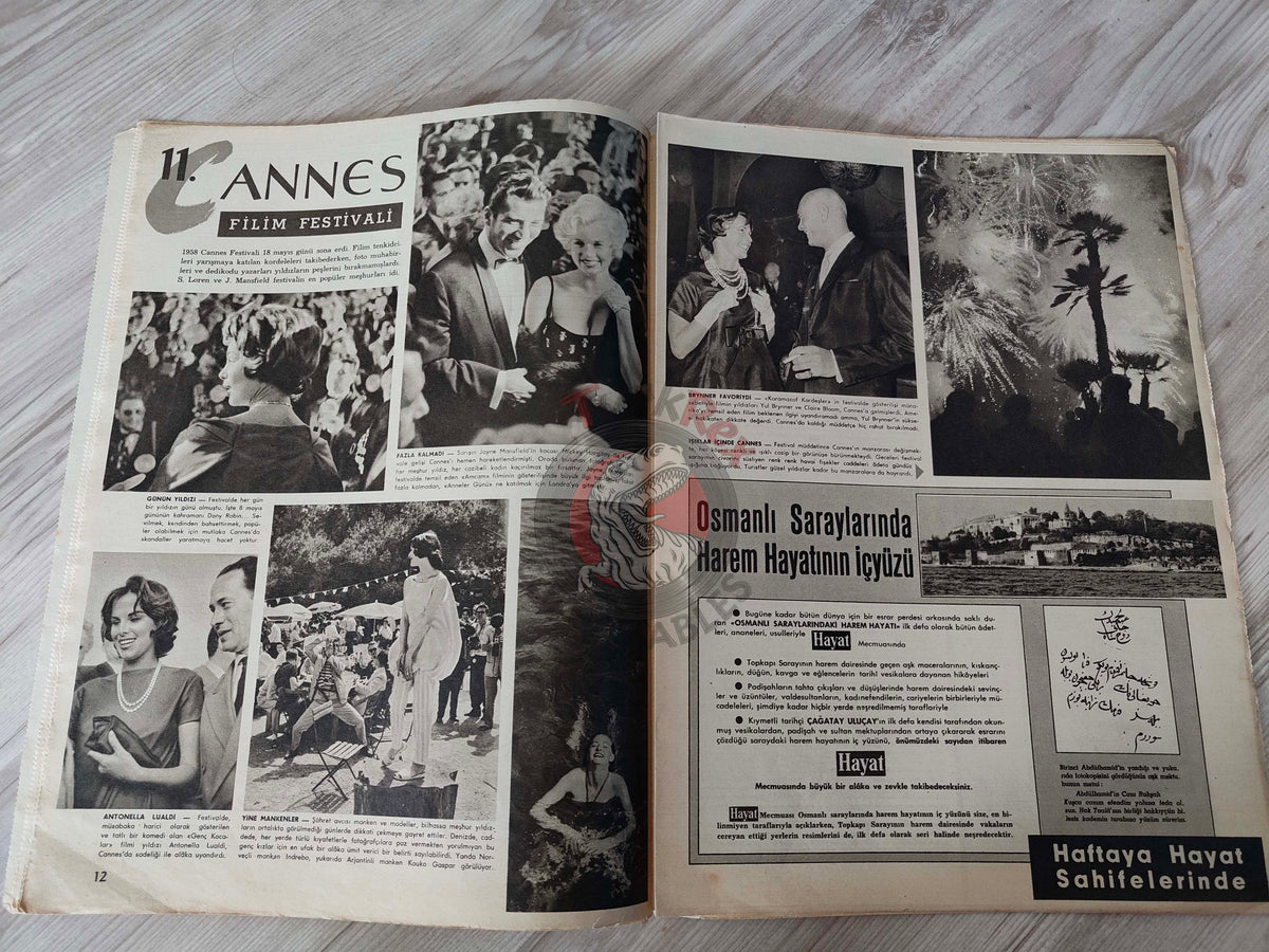Hayat 1958 Sophia Loren Turkish Mag Turkey 11th Cannes Film Festival Mashhur bin Saud Saudi Arabia