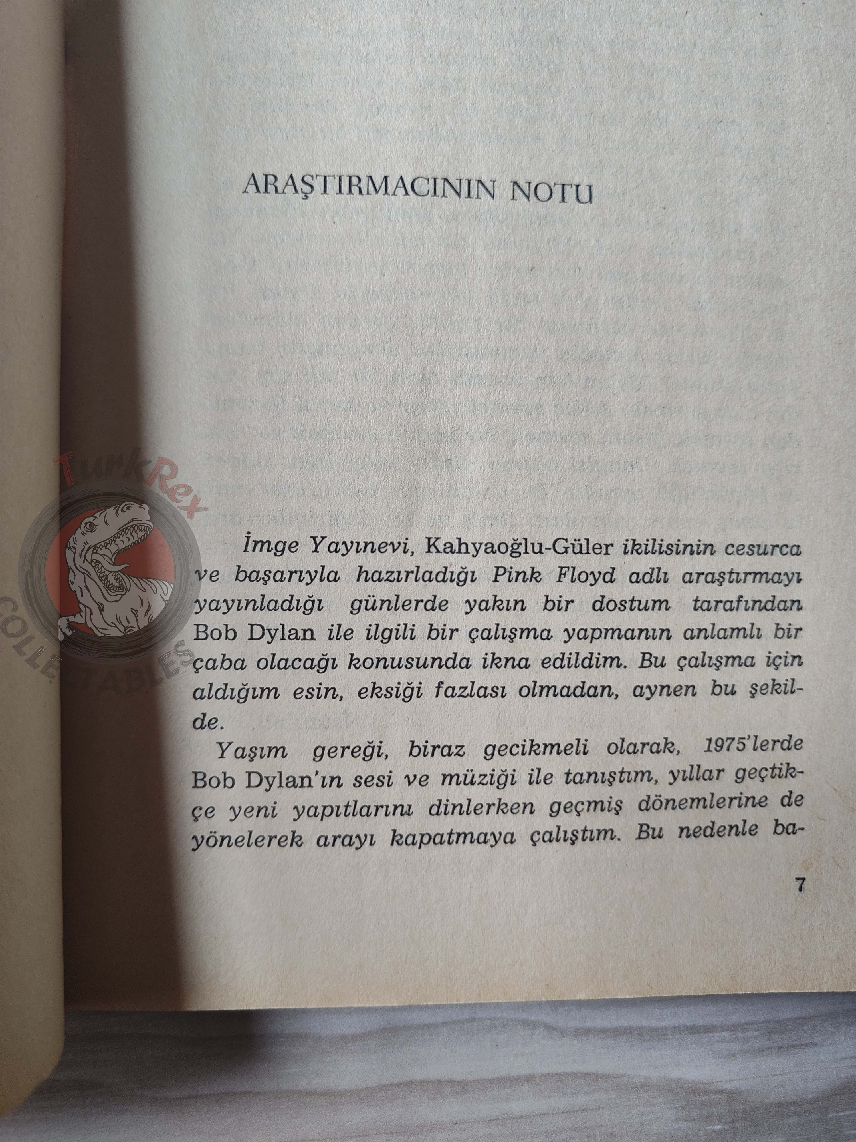 Bob Dylan Biography Book 1985 1st by Turkish Writer Book Turkey