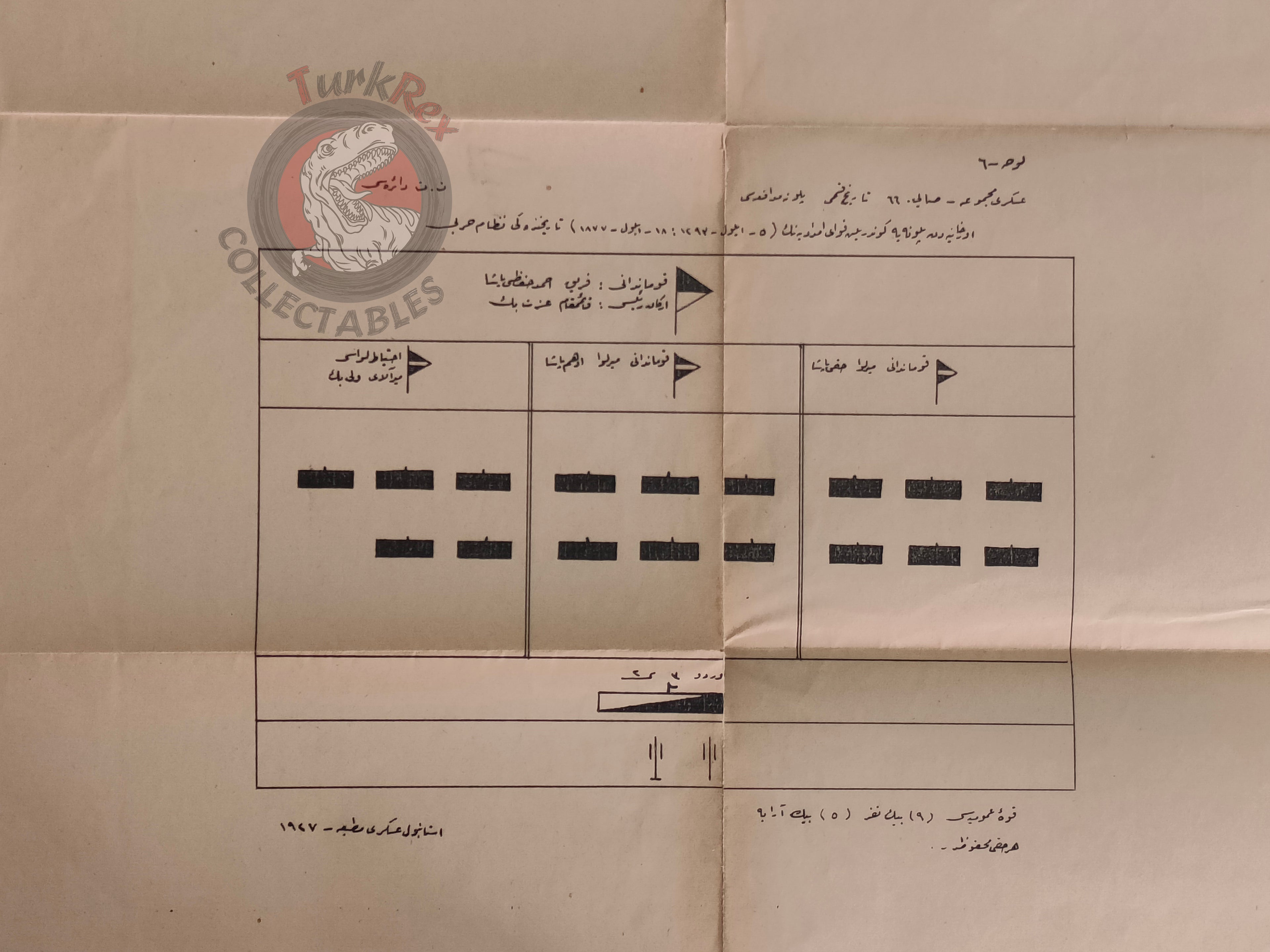 Ottoman Military Training Sheet Siege of Plevna Russo-Turkish War Military Press 1927