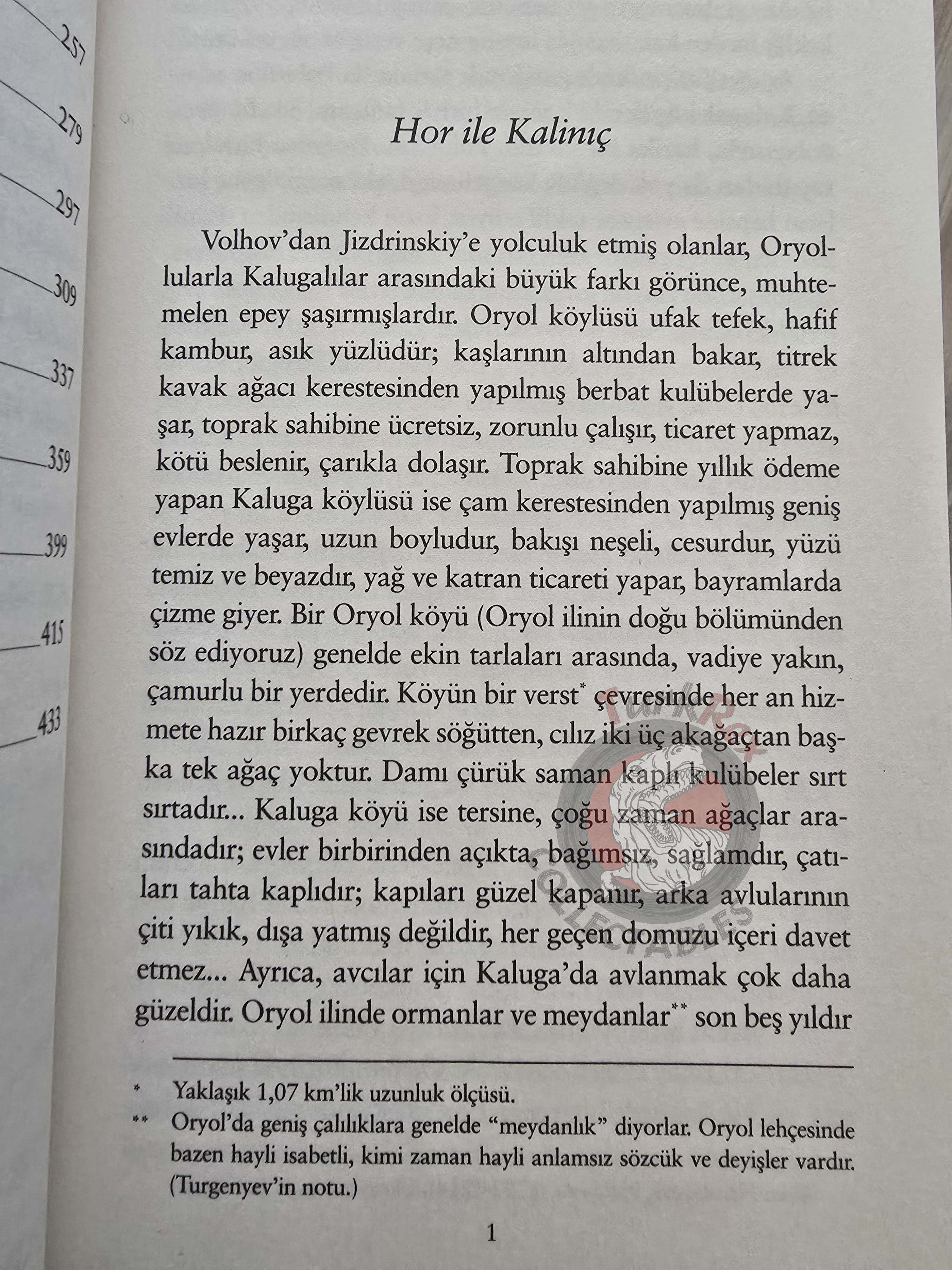 Ivan Turgenev – The Hunting Sketches 2017 Turkish Book Turkey