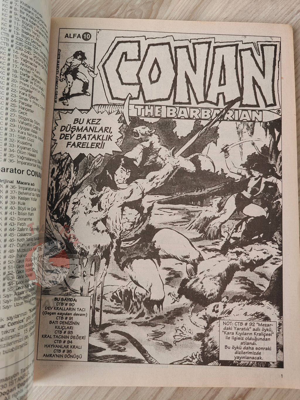 Conan The Barbarian #10 2001 Turkish Comic Turkey #92 #93 #94 #95