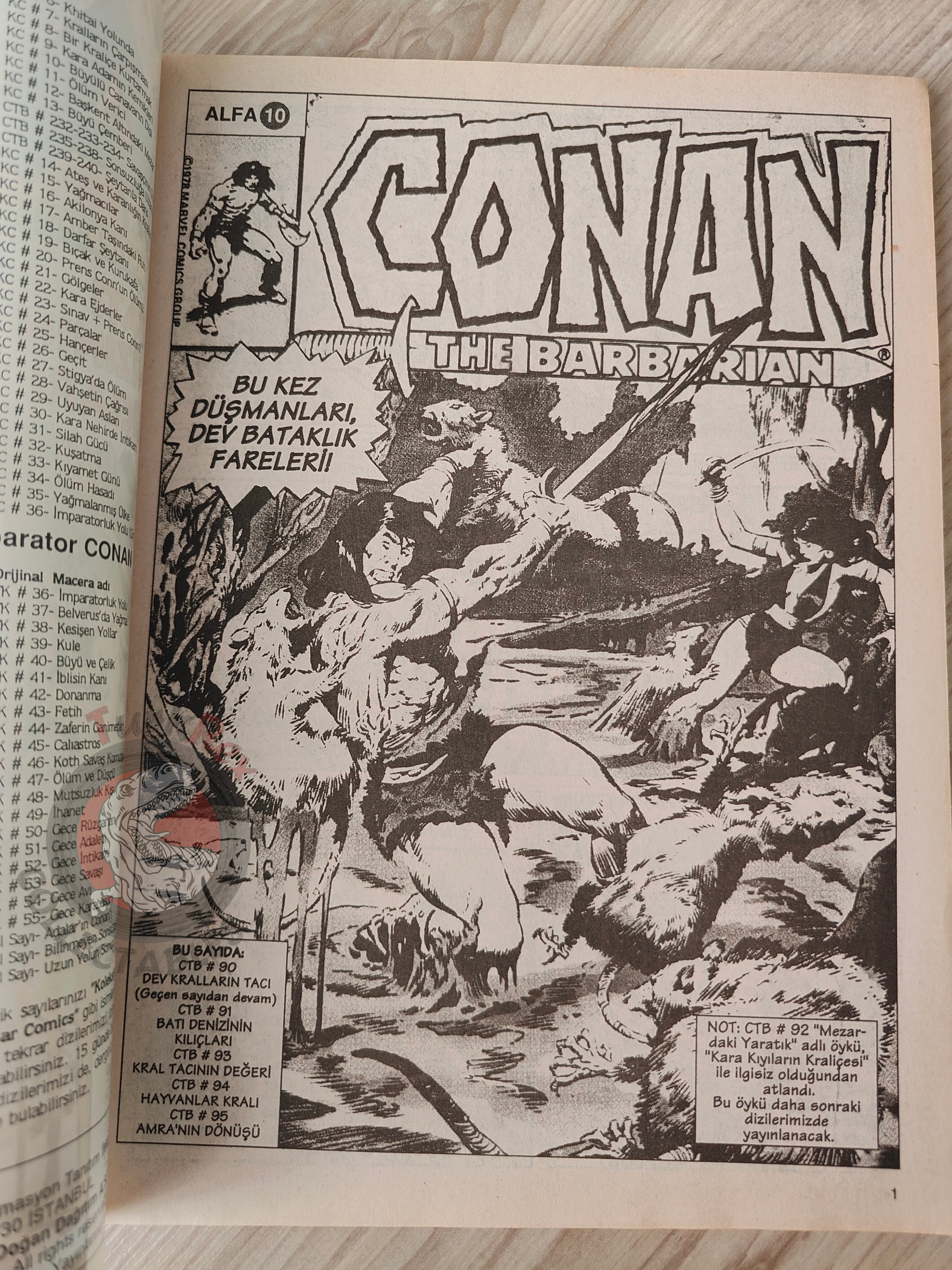Conan The Barbarian #10 2001 Turkish Comic Turkey #92 #93 #94 #95