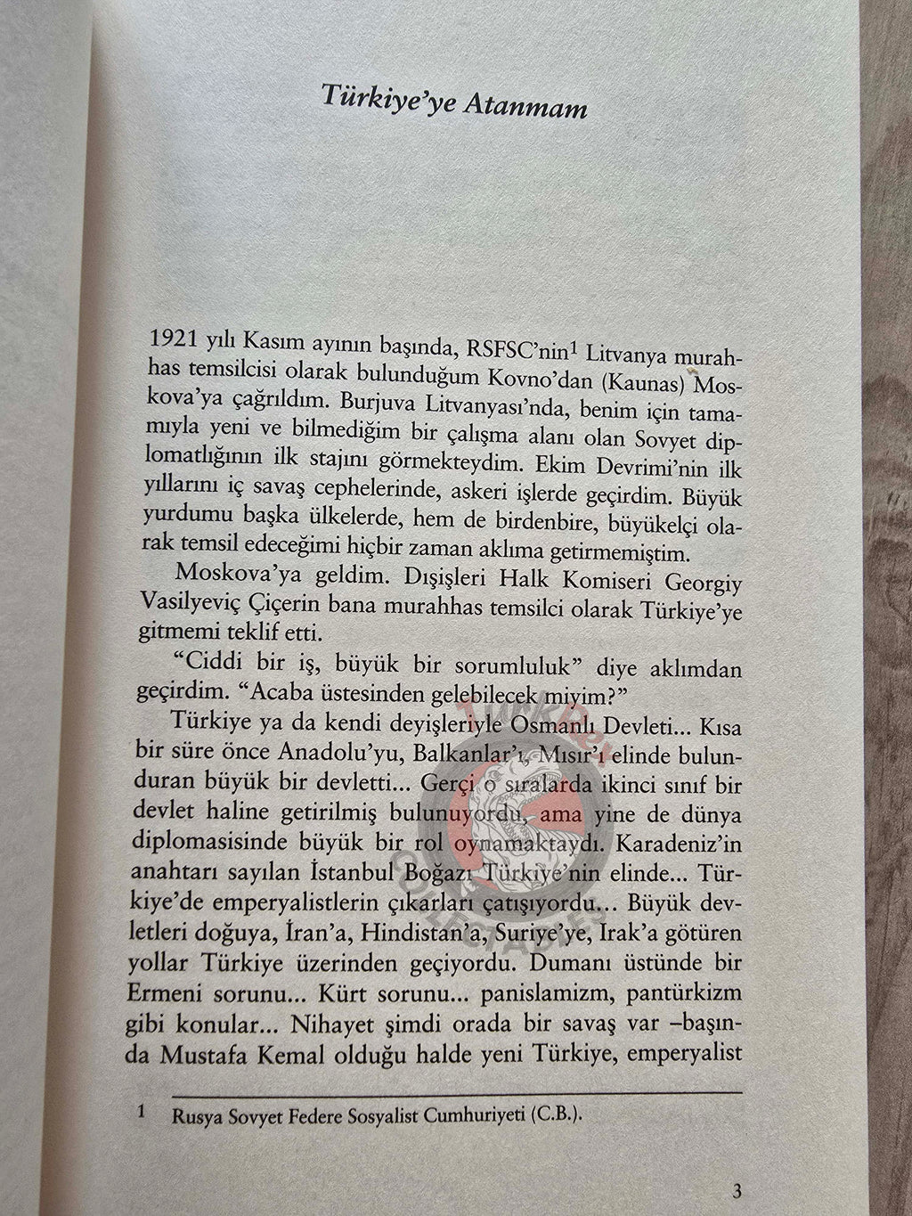 Semyon İvanoviç Aralov – Memoirs of a Soviet Diplomat in Turkey 2020 Turkish Book Turkey
