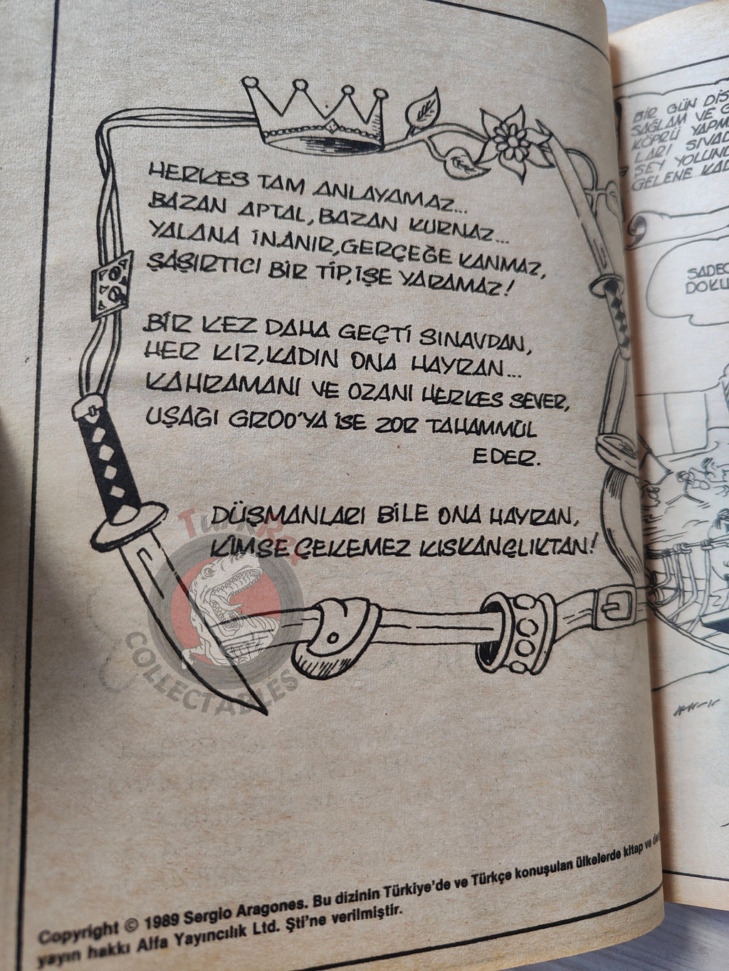 Groo the Wanderer Summer Special Issue 1989 Turkish Comic Turkey