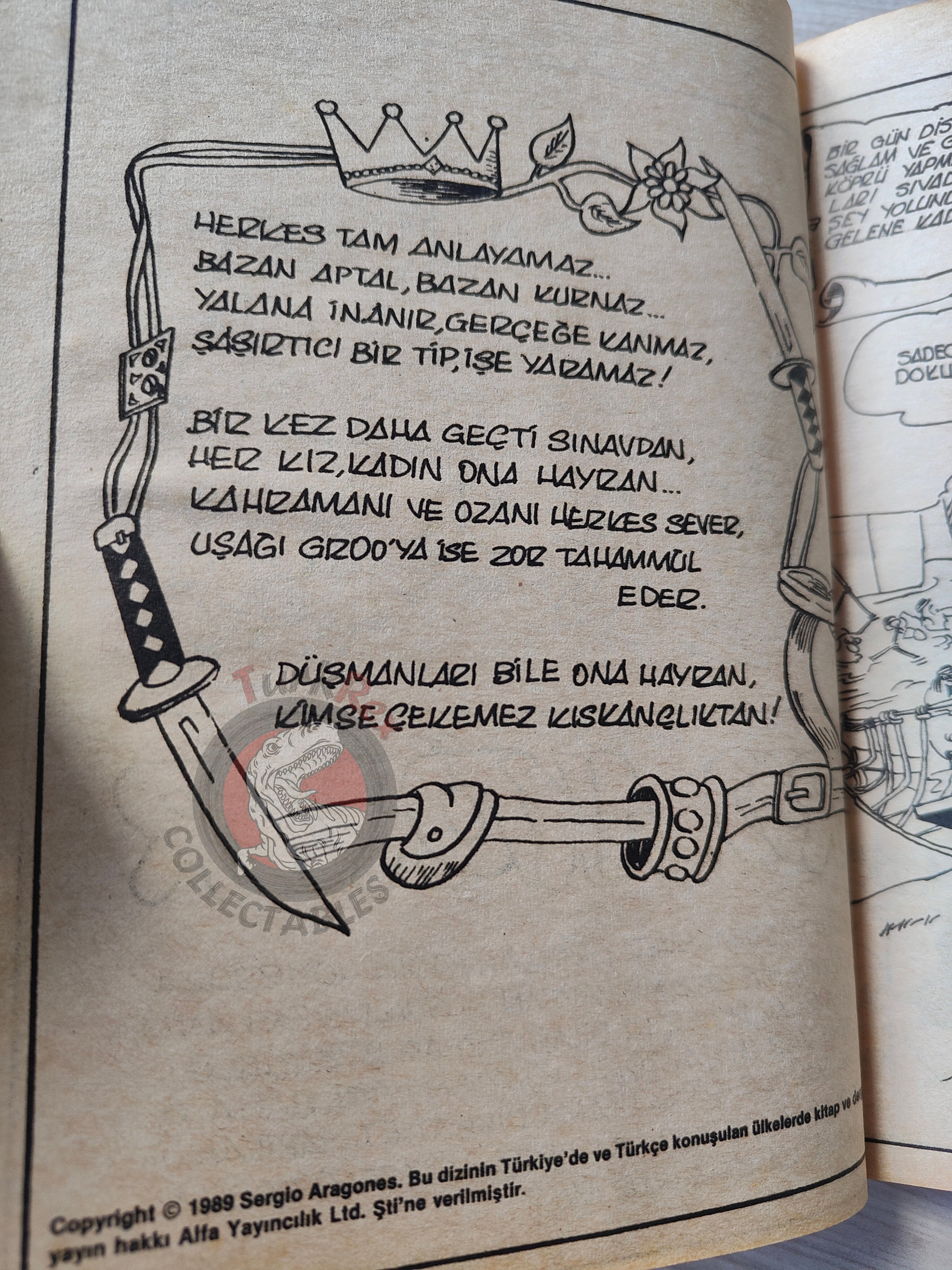 Groo the Wanderer Summer Special Issue 1989 Turkish Comic Turkey