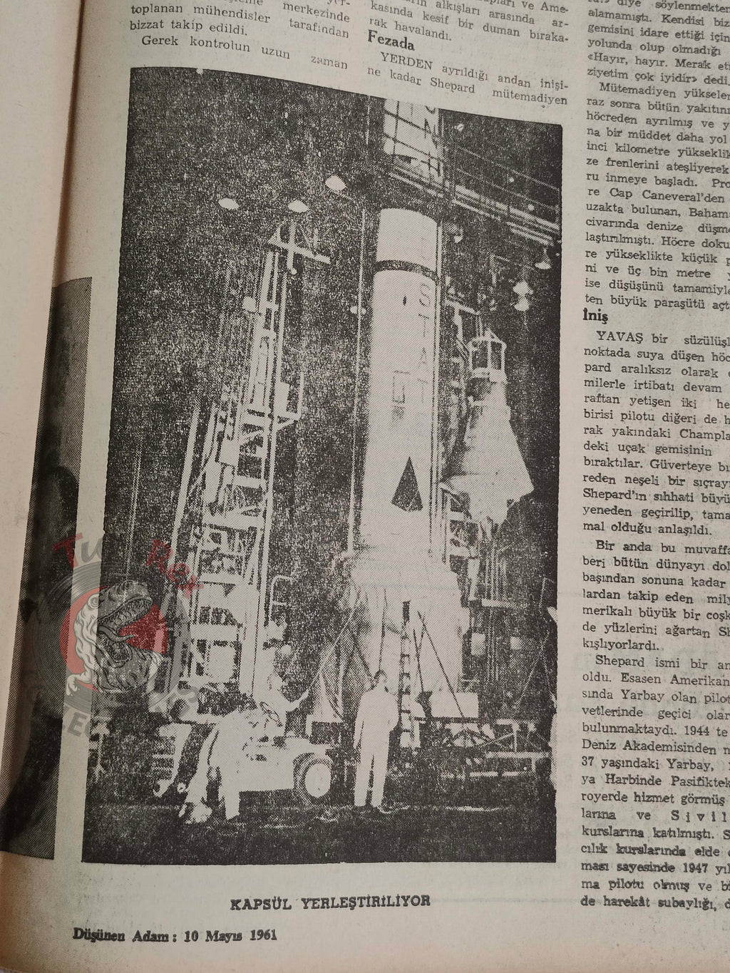 Düşünen Adam 1961 Project Mercury Astronauts Turkish Magazine Turkey Space Moon Alan Shepard