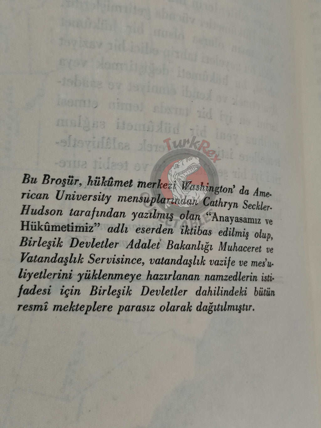 Cathryn Seckler-Hudson – Our Constitution & Government USA Propaganda Turkish Book Turkey