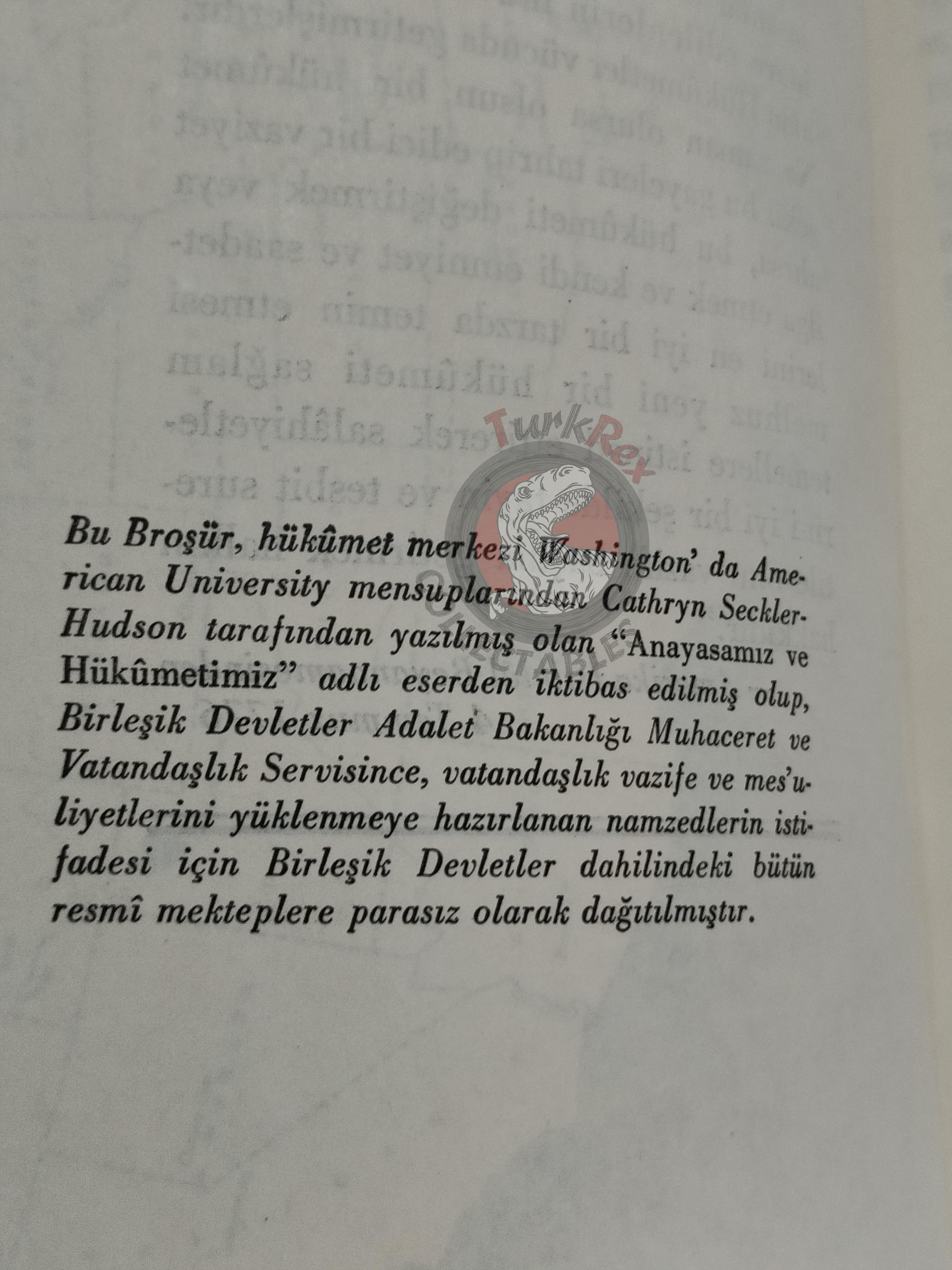 Cathryn Seckler-Hudson – Our Constitution & Government USA Propaganda Turkish Book Turkey