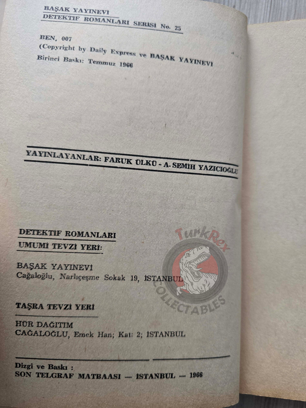 James Bond - The Spy Who Loved Me 1966 1st Turkish Book Turkey Ian Fleming