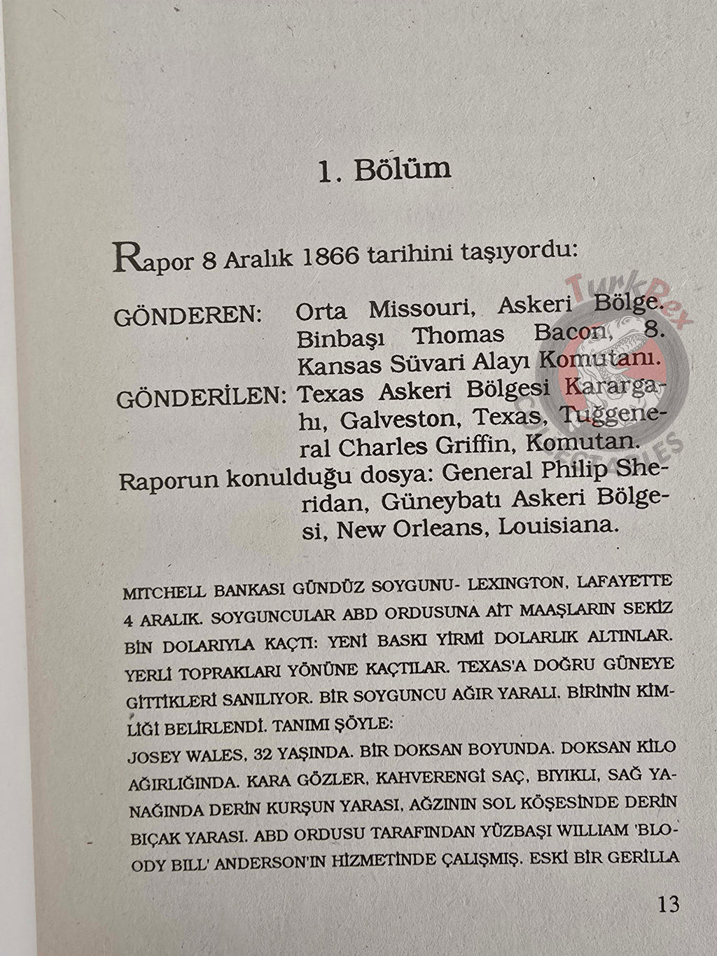 Forrest Carter – Gone to Texas 1995 Turkish Book Turkey