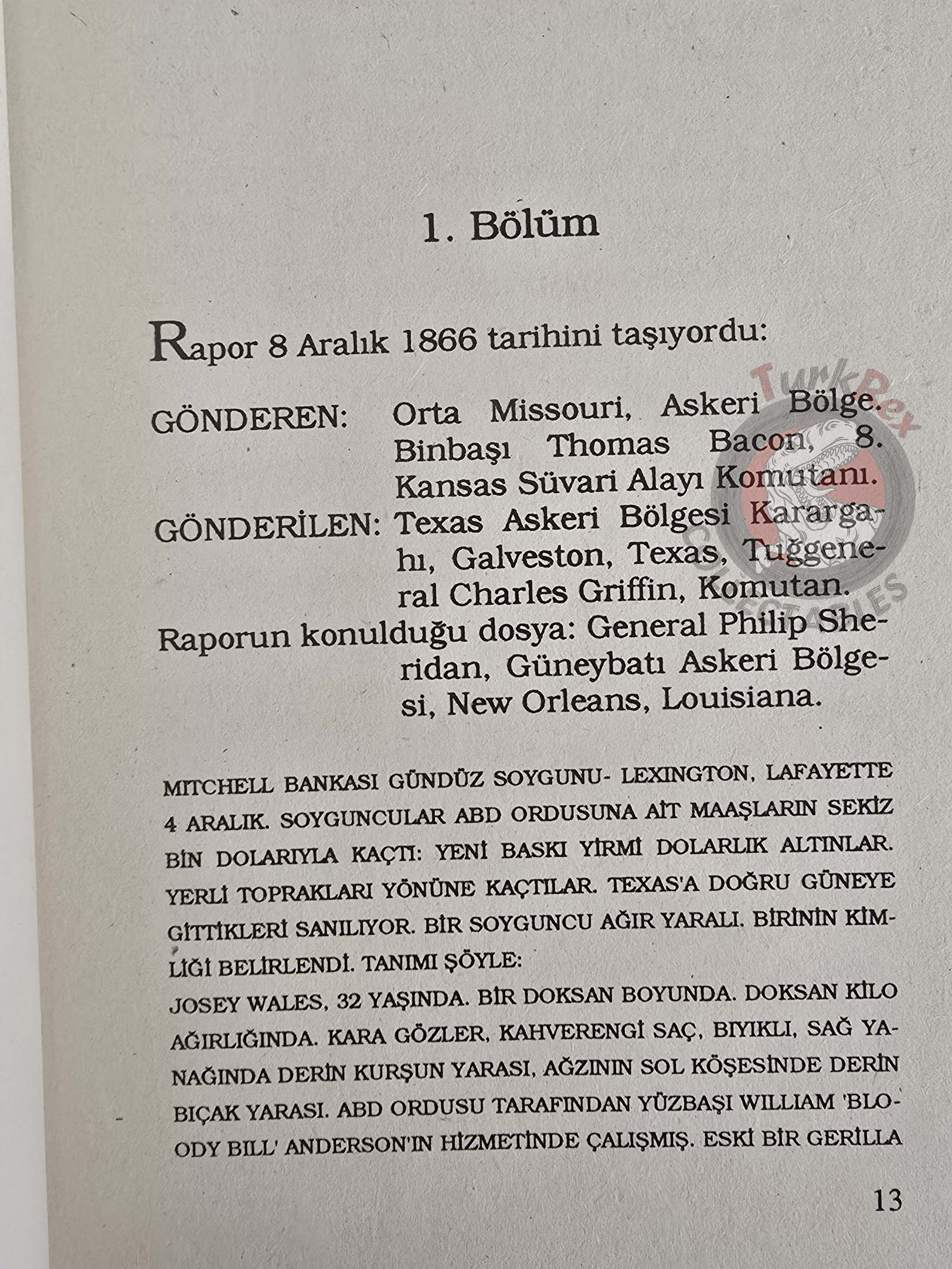 Forrest Carter – Gone to Texas 1995 Turkish Book Turkey