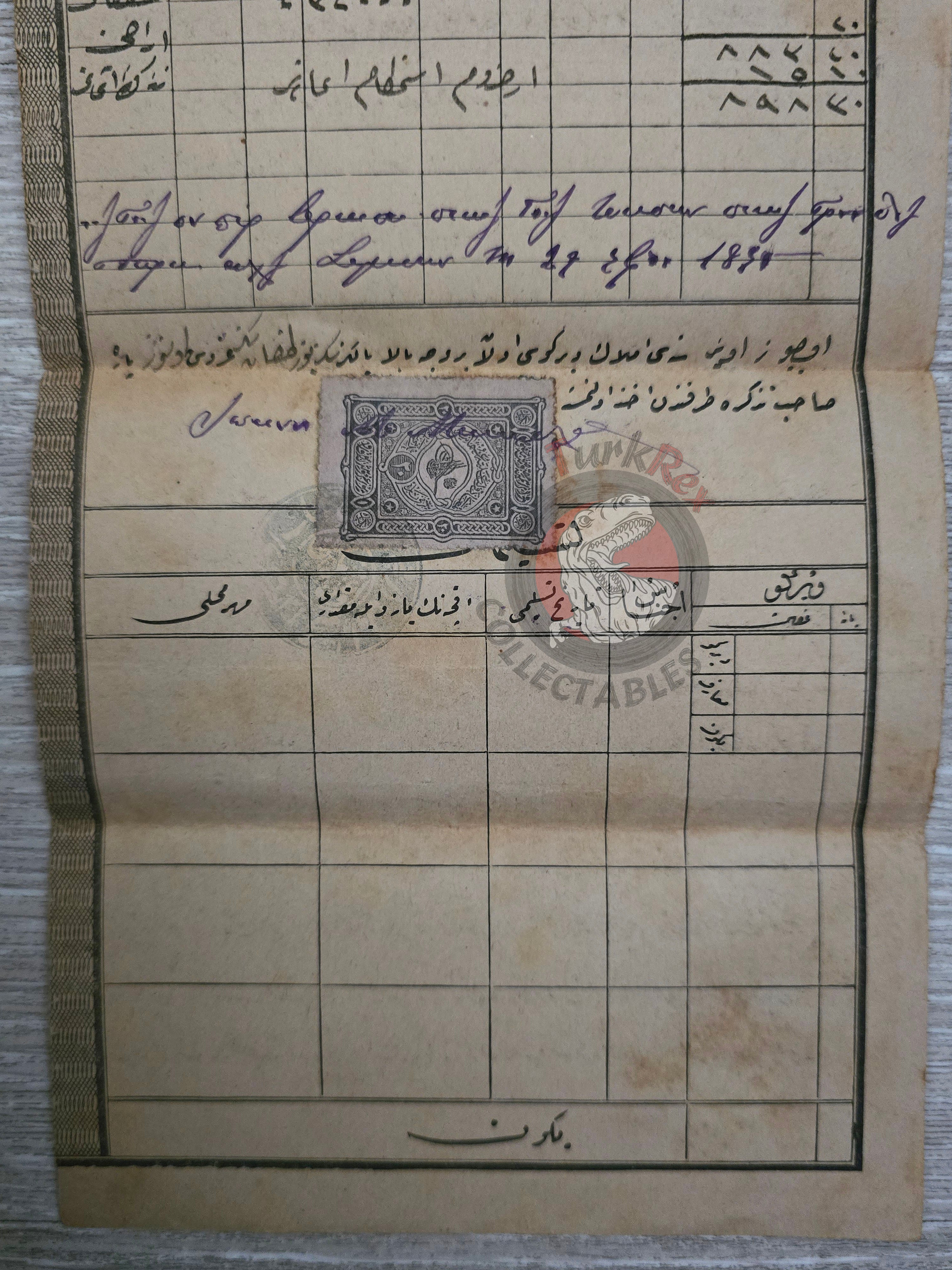 Ottoman Real Estate Tax Document 1895 Samsun Rum Quarter Greek Citizen 1