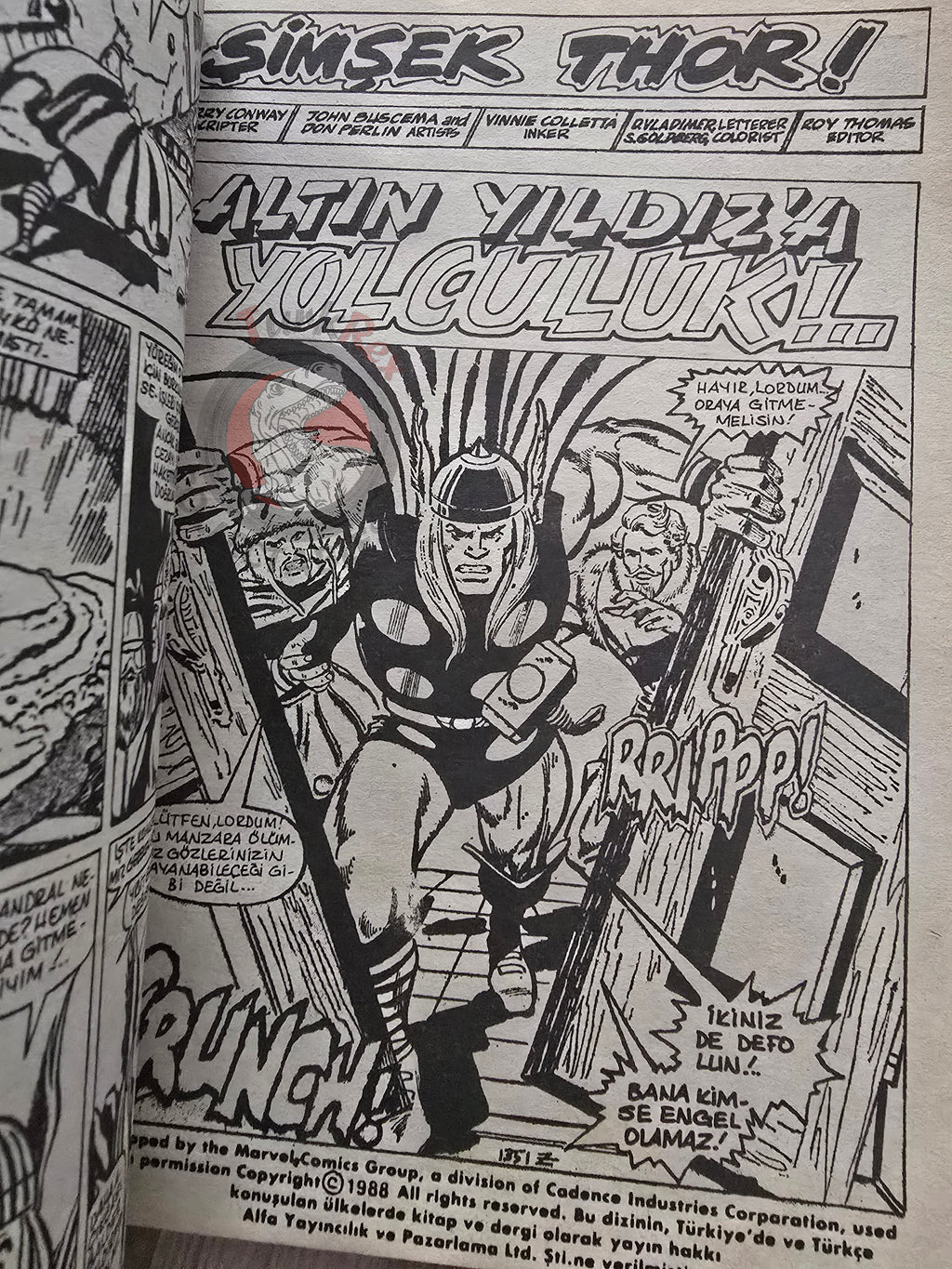 Thor Vol #5 1987 Turkish Comic Turkey The Mighty Thor #211–216 cover #188
