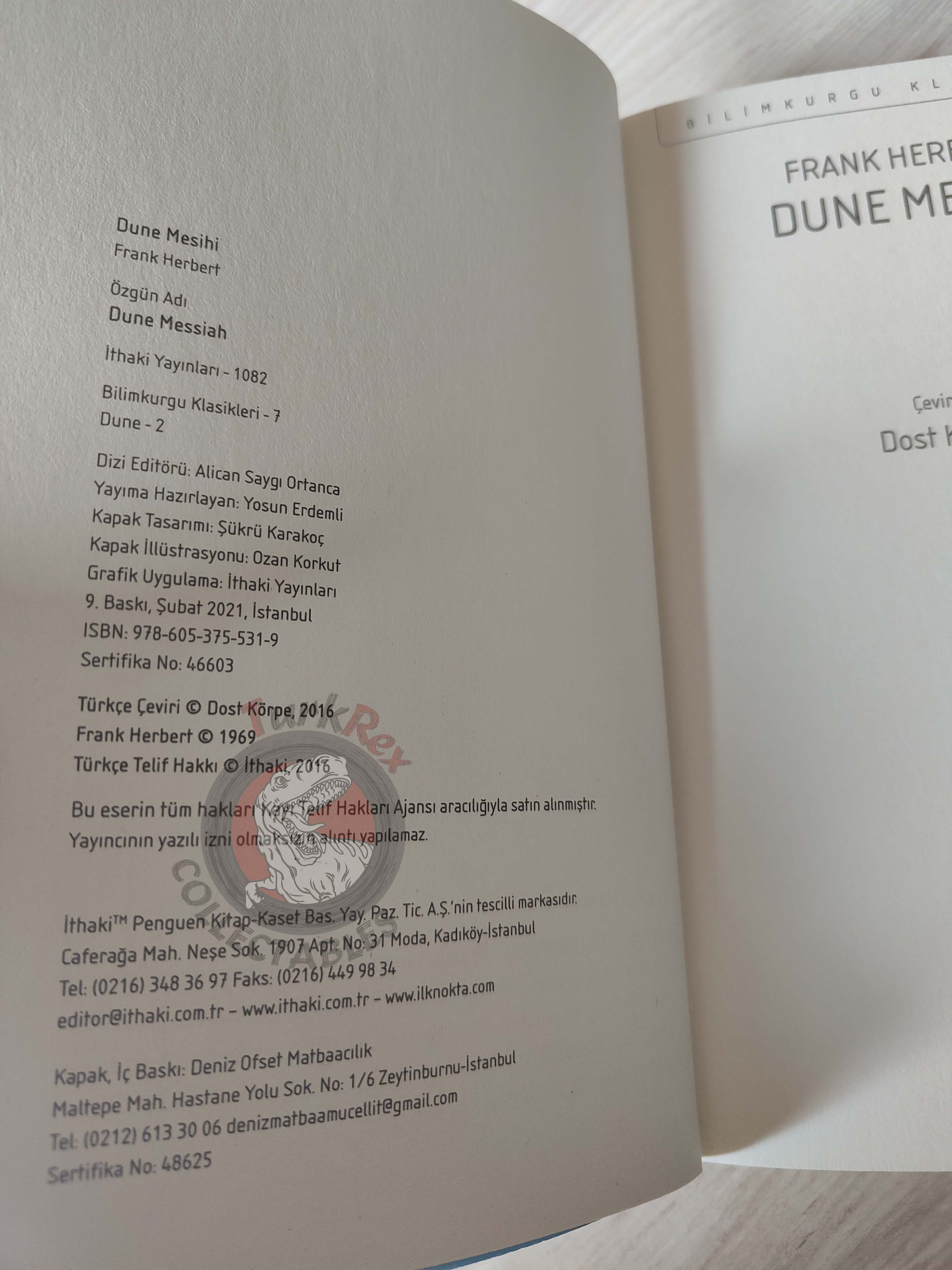 Frank Herbert – Dune Messiah Turkish Book Turkey Dune Series
