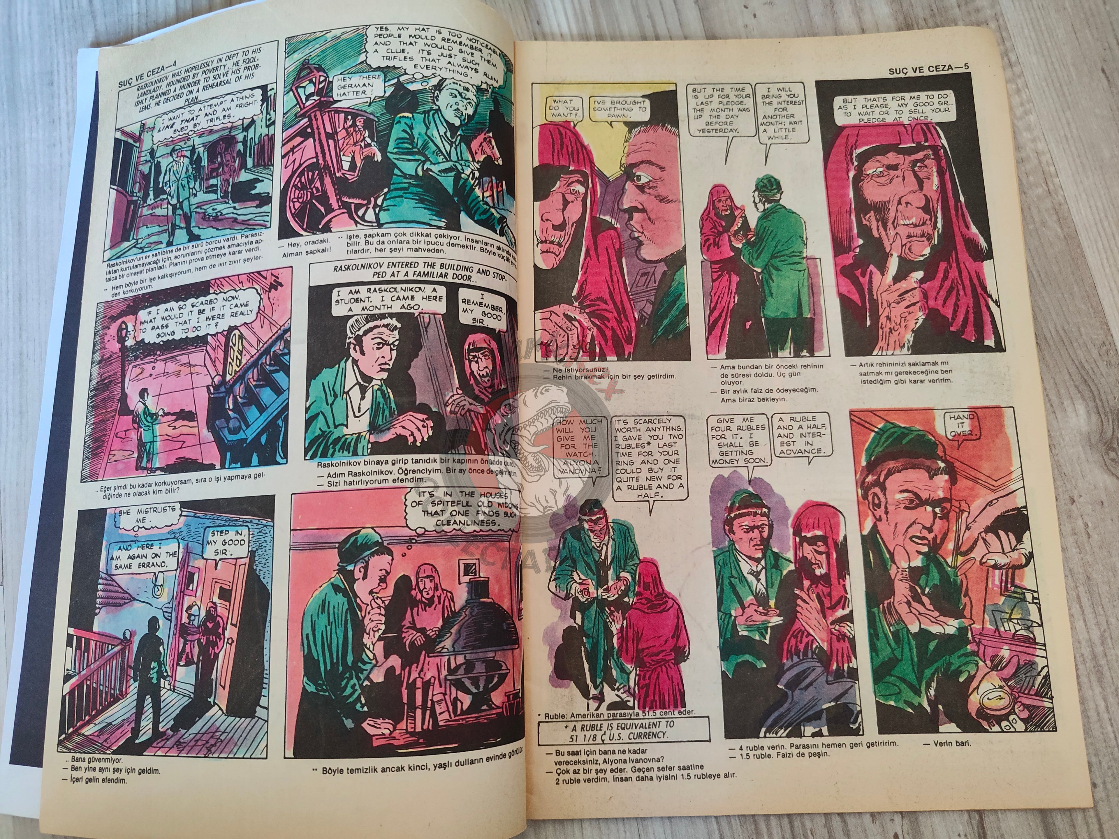 Crime and Punishment  – Fyodor Dostoyevsky Turkish Comic Turkey Classics Illustrated