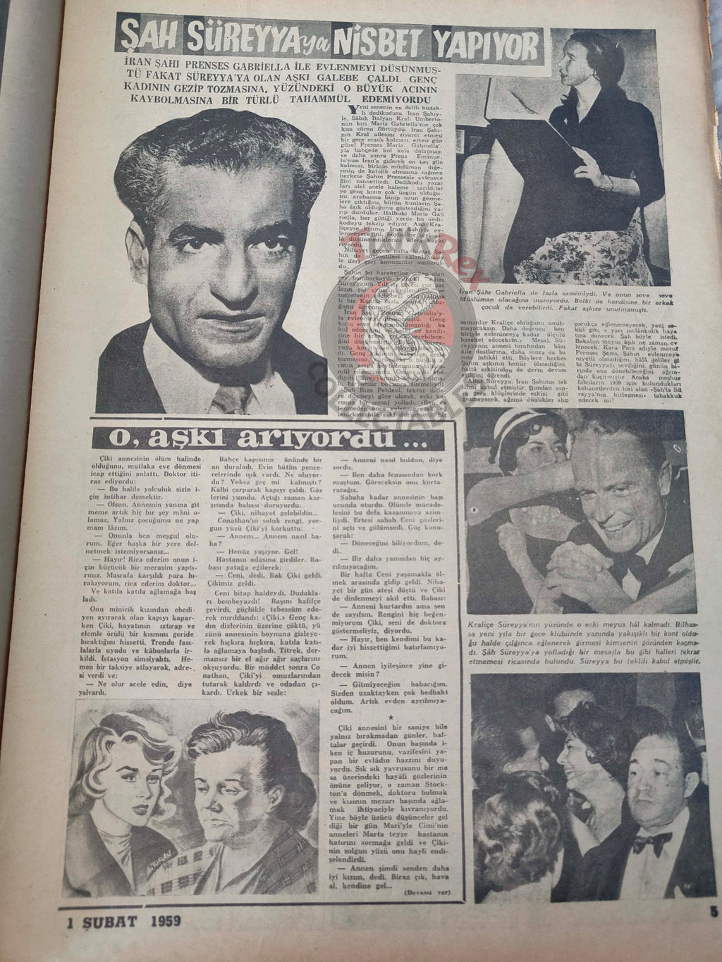 Pazar 1959 Janet Leigh Turkish Mag Comic Turkey Superman Wayne Boring Stan Drake Reza Pahlavi Iran