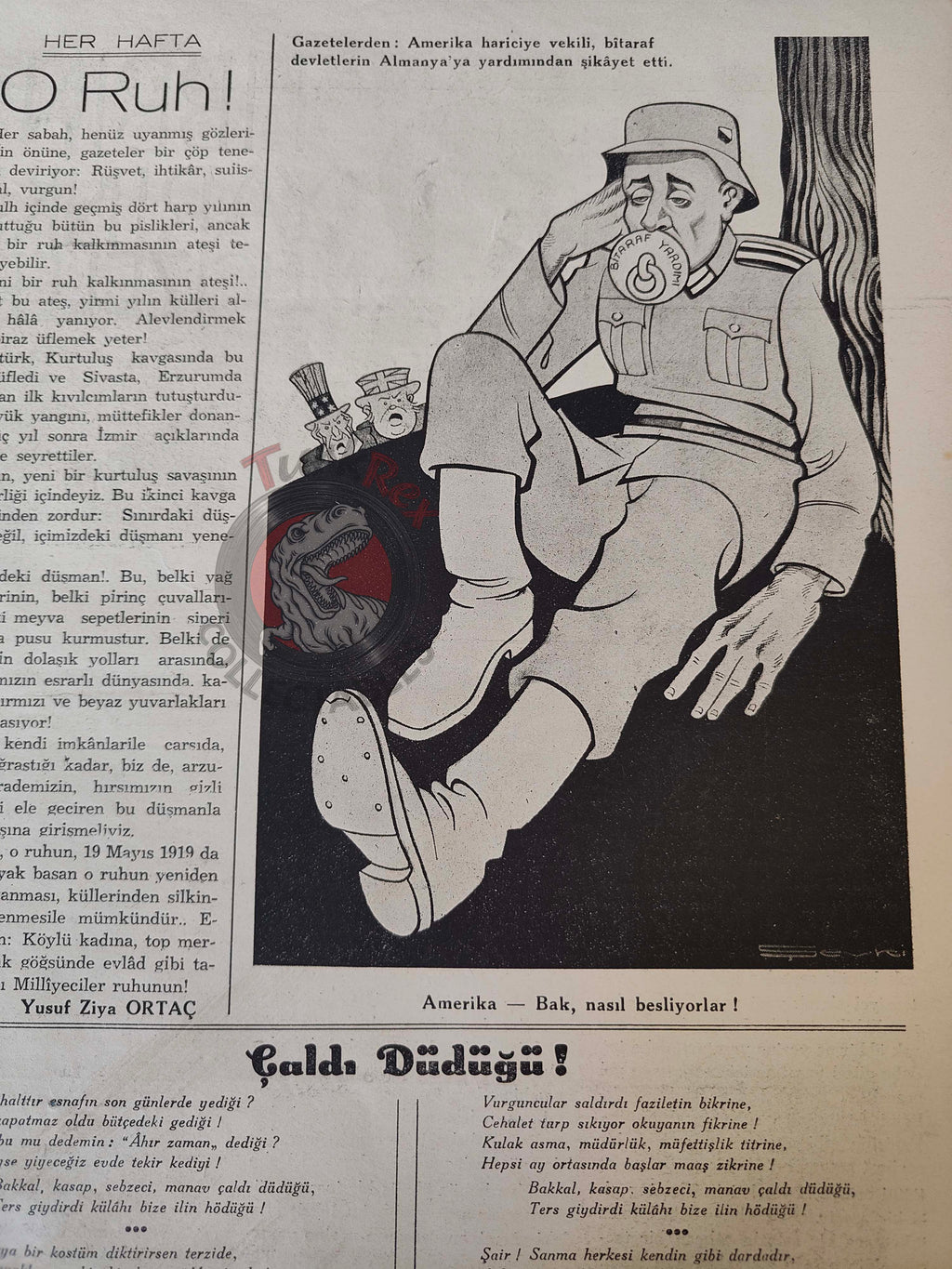 Akbaba 1944 Humor Magazine Turkish Turkey The Black Sea Germany WW2 era United States Madame Butterfly