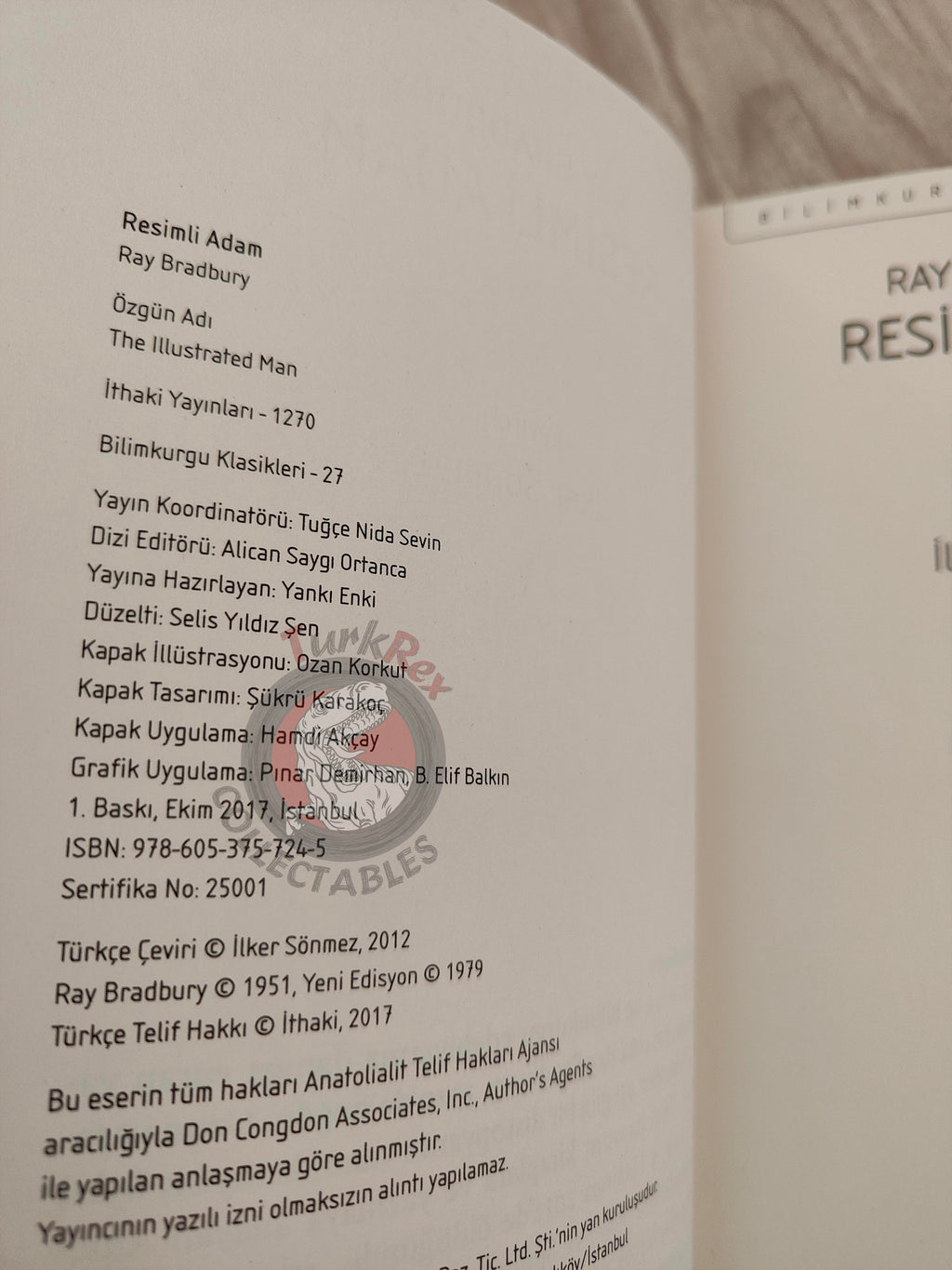 Ray Bradbury  – The Illustrated Man 2017 Turkish Book Turkey