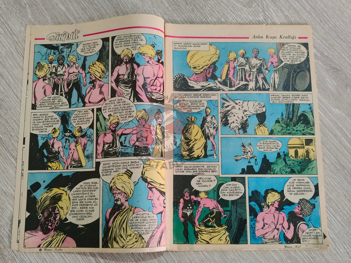 Doğan Kardeş 1971 Magazine #29 Turkish Comic Turkey Sinbad the Sailor Alice In Wonderland